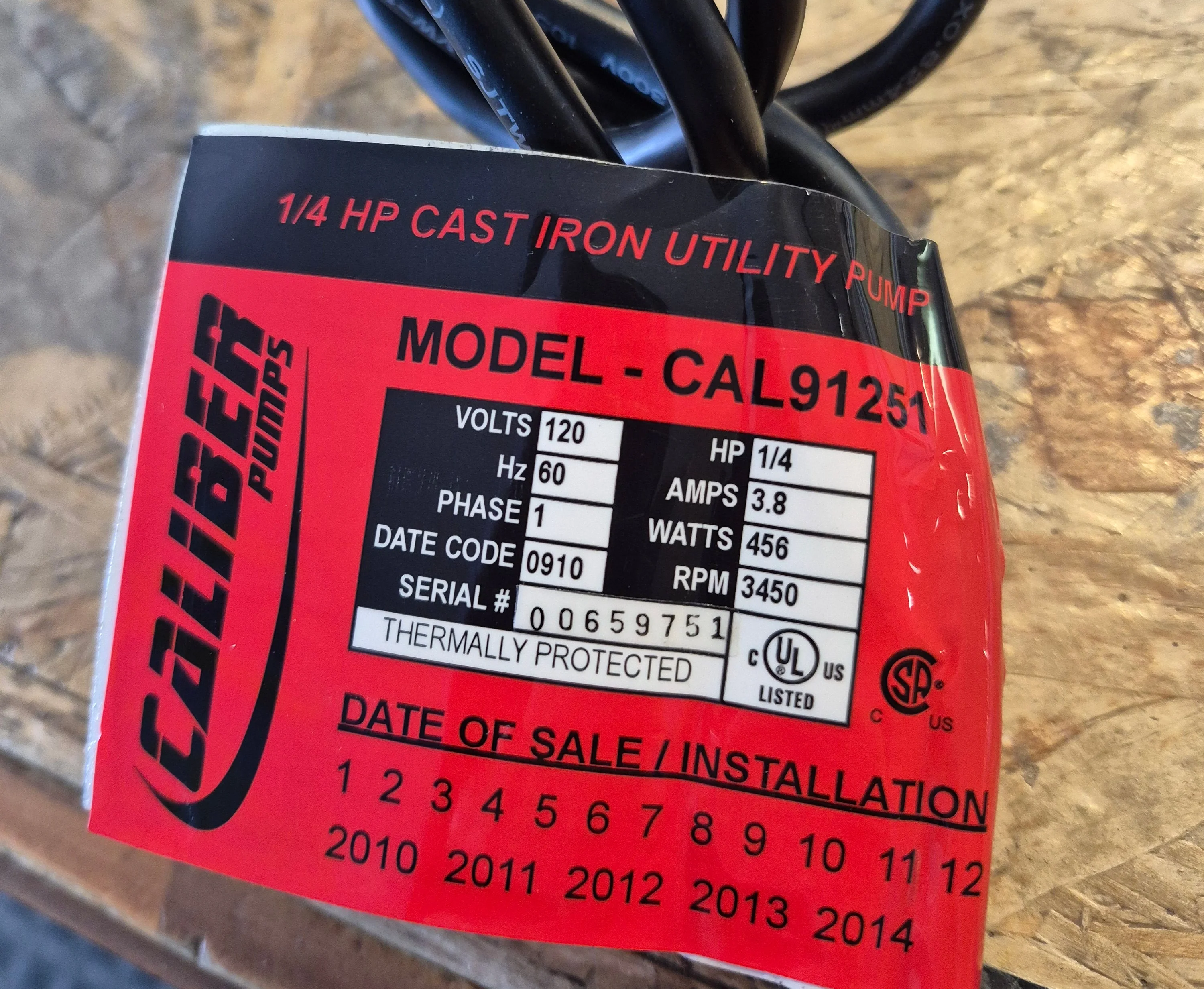 Caliber 1/4 HP Utility Pump - Image 3