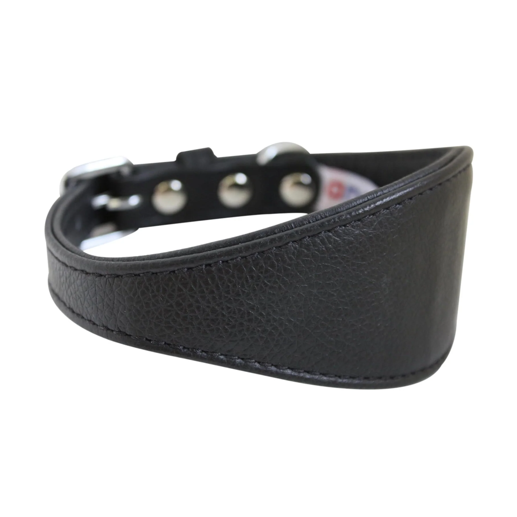 16x2.25-inch Hound/Dog Plain Collar in Midnight Black - Image 2