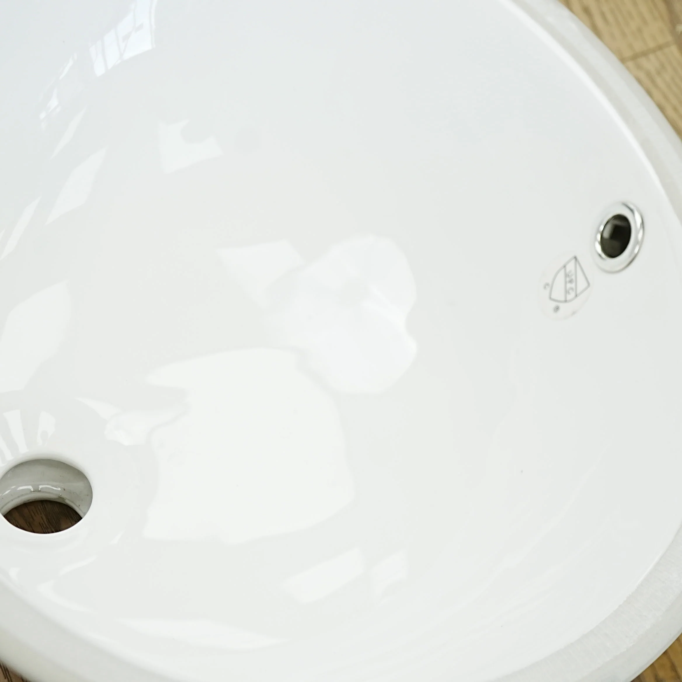 18x15-nch – White Ceramic Drop‑In Bathroom Sink – Gloss Finish - Image 5