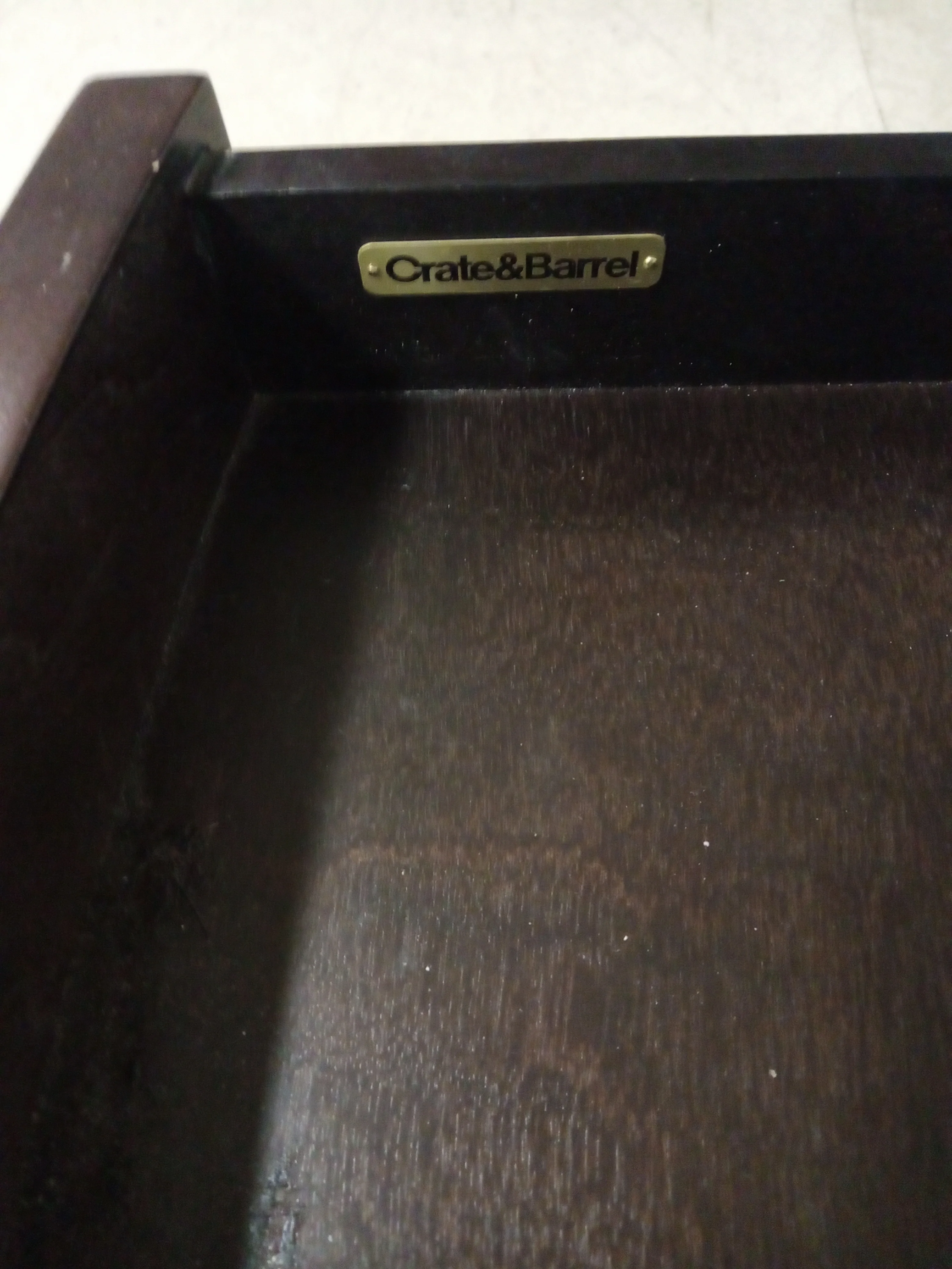 24"W Crate & Barrel 3 Drawer Nightstand - Image 3