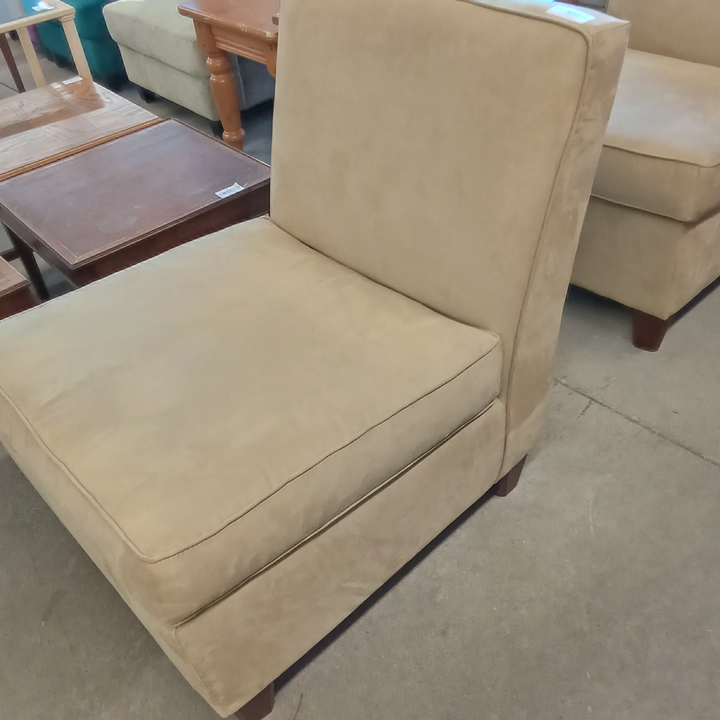 25"W Armless Accent Chair - Image 2