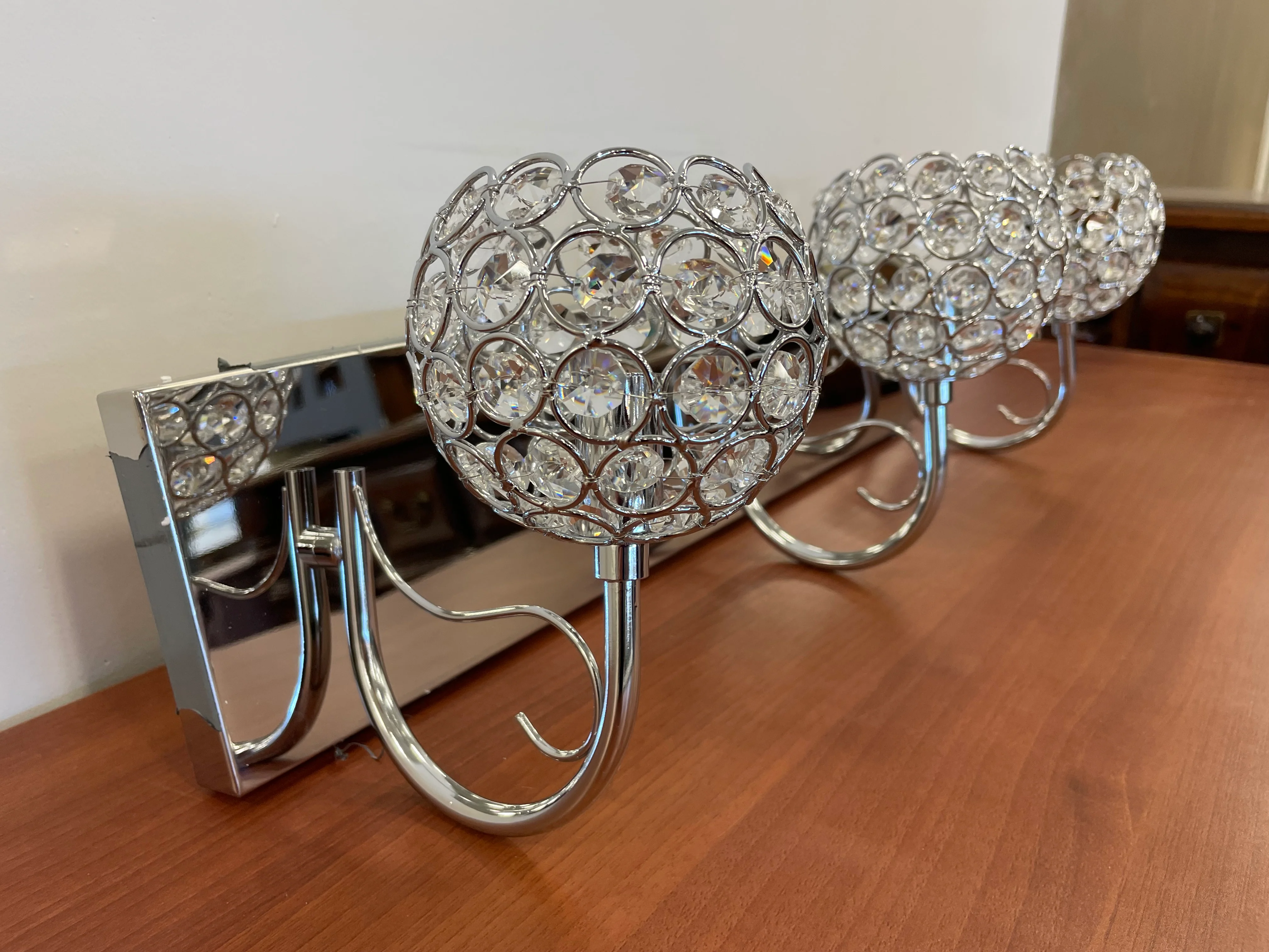 3-lamp Glitter Crystal Sconce - Image 2