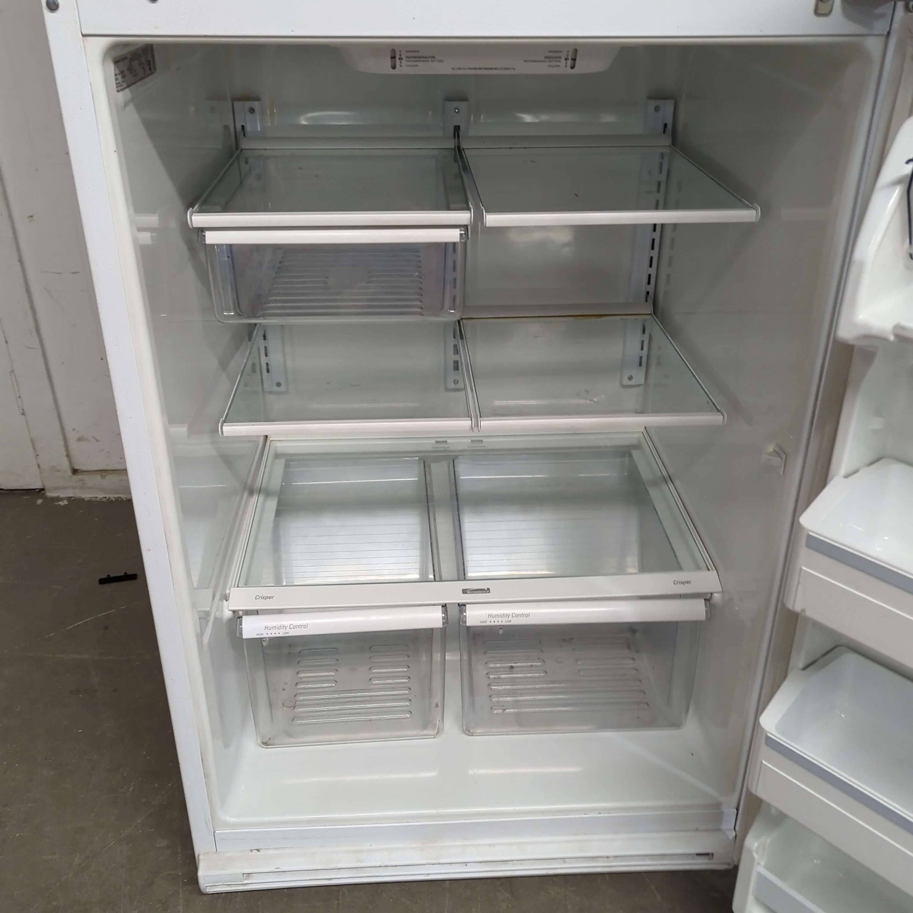 30"W White Kenmore Fridge - Image 5