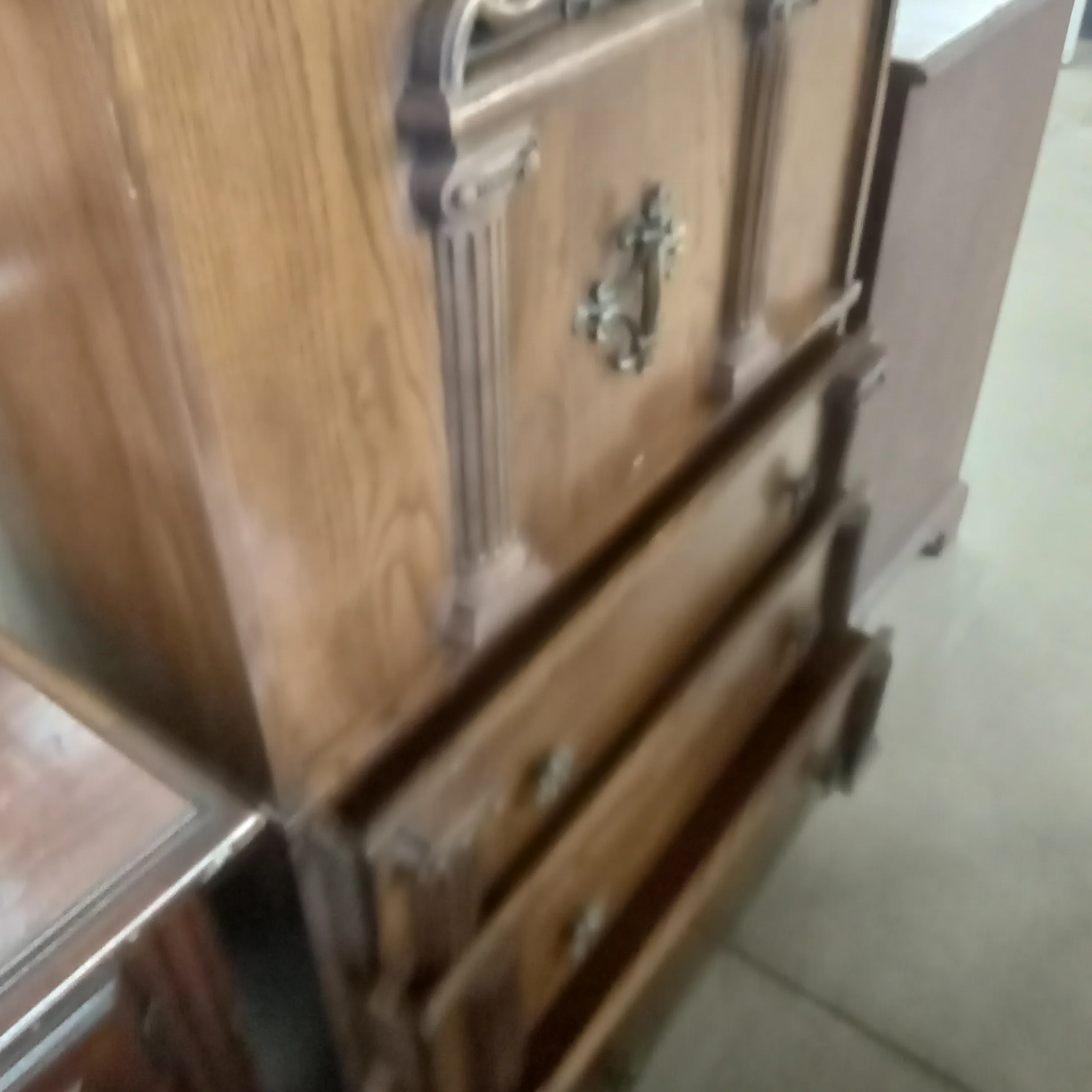 34"W 3-Drawer Dresser with Two Cupboards - Image 3