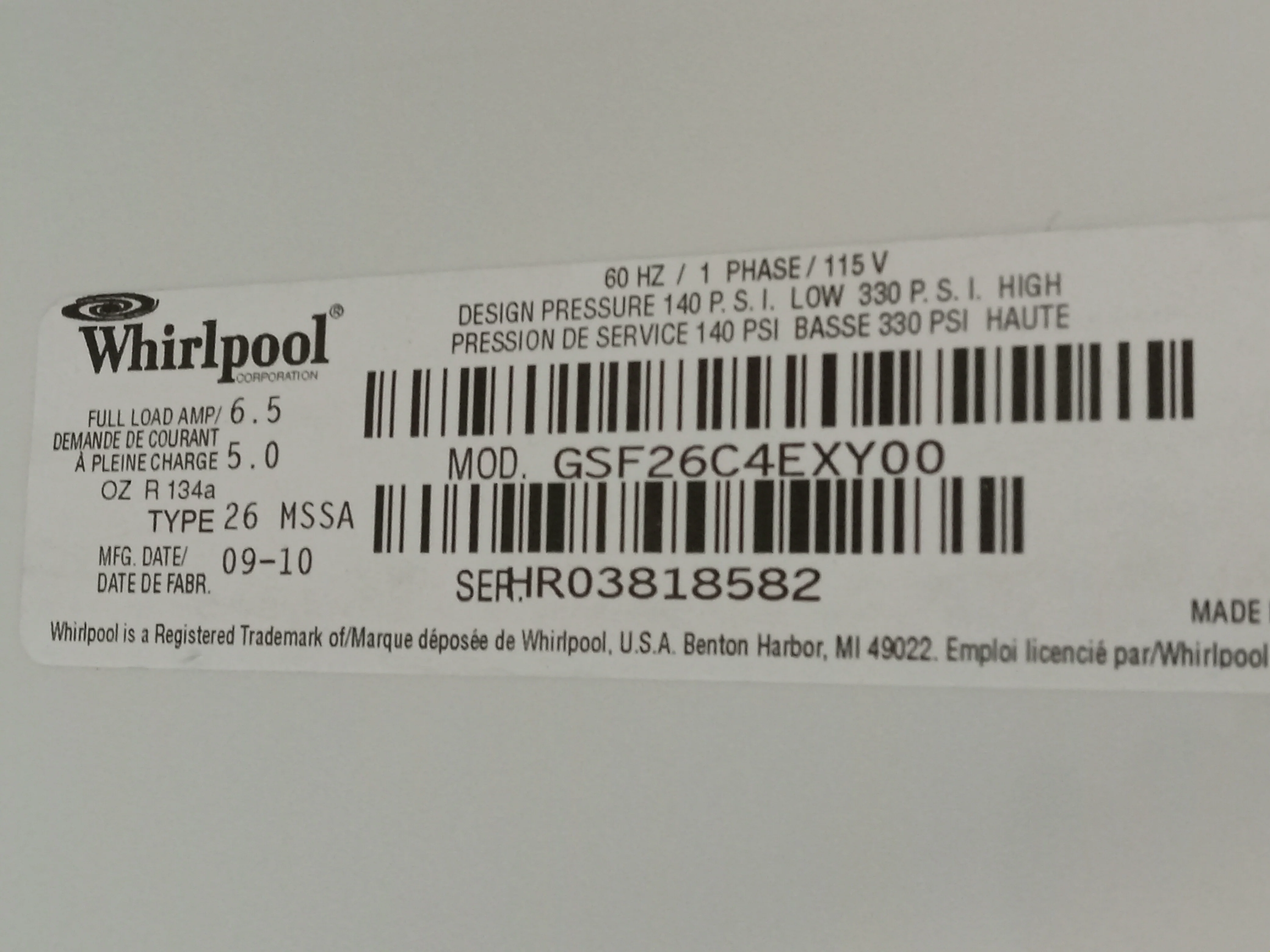 35" W Whirlpool Fridge - Image 9