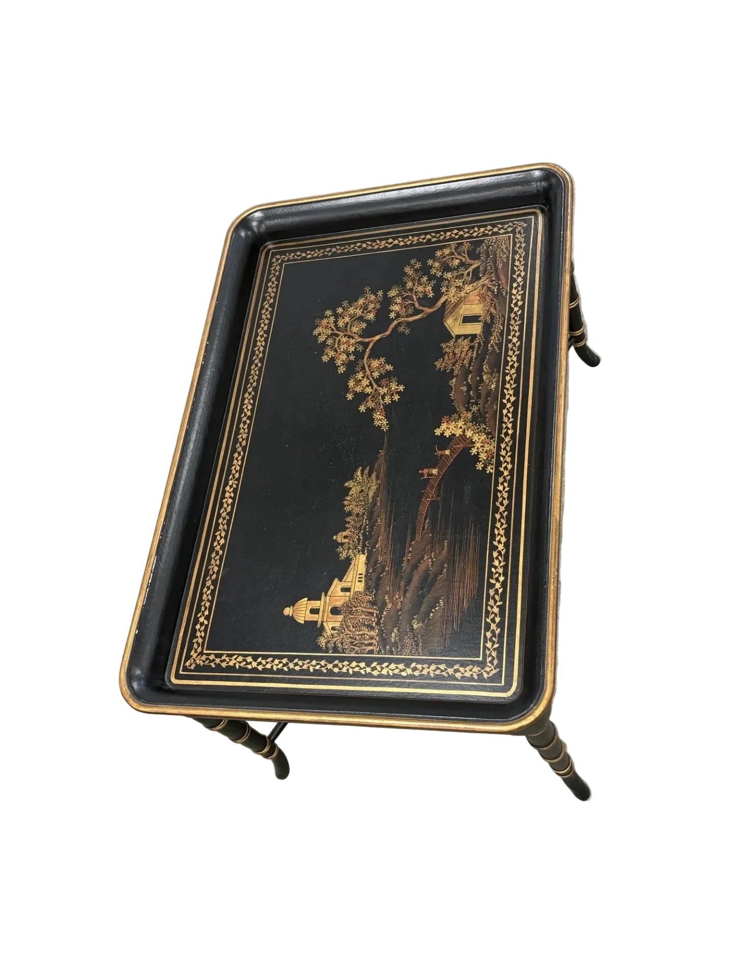36-Inch Vintage Chinoiserie Trap-Top Coffee Table - Image 2
