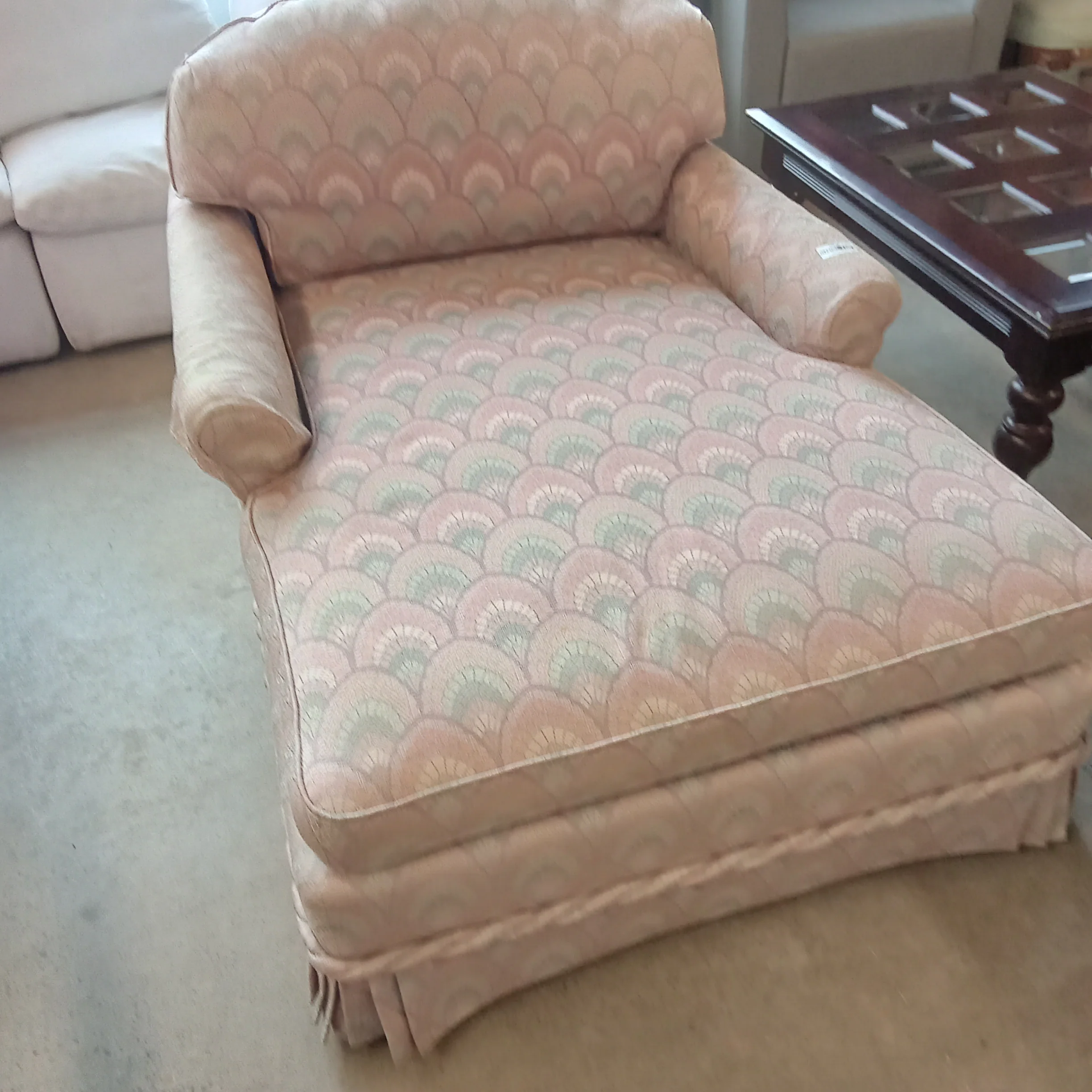 41"W Chaise on Wheels - Image 2