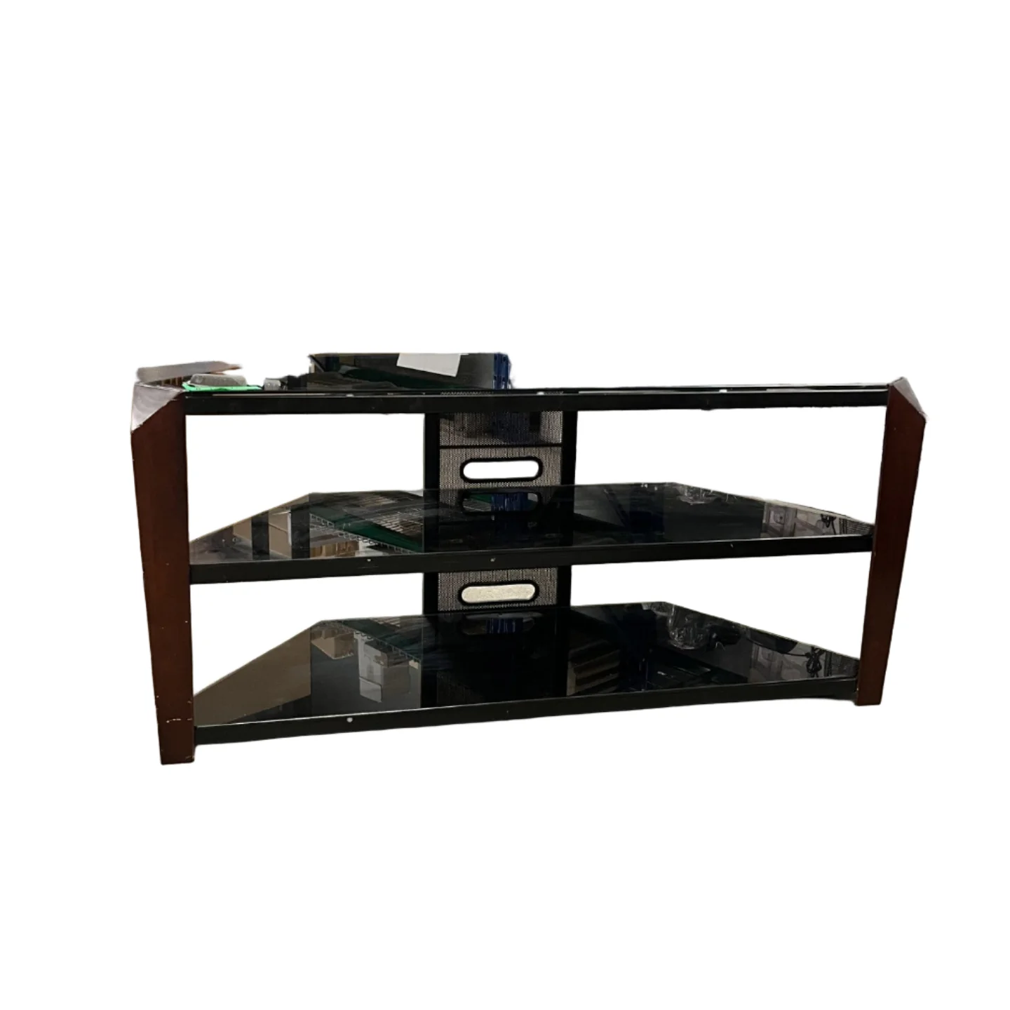 48-Inch Black Glass TV Stand - Image 3