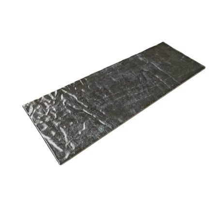4x12-inch LuxySplash Weathered Charcoal Textured Glass Wall Tile - 1sq. ft. (3pcs) - Image 2