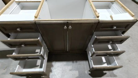 58" Bathroom Vanity with Granite Top - Image 5