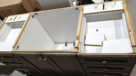 58" Bathroom Vanity with Granite Top - Image 7