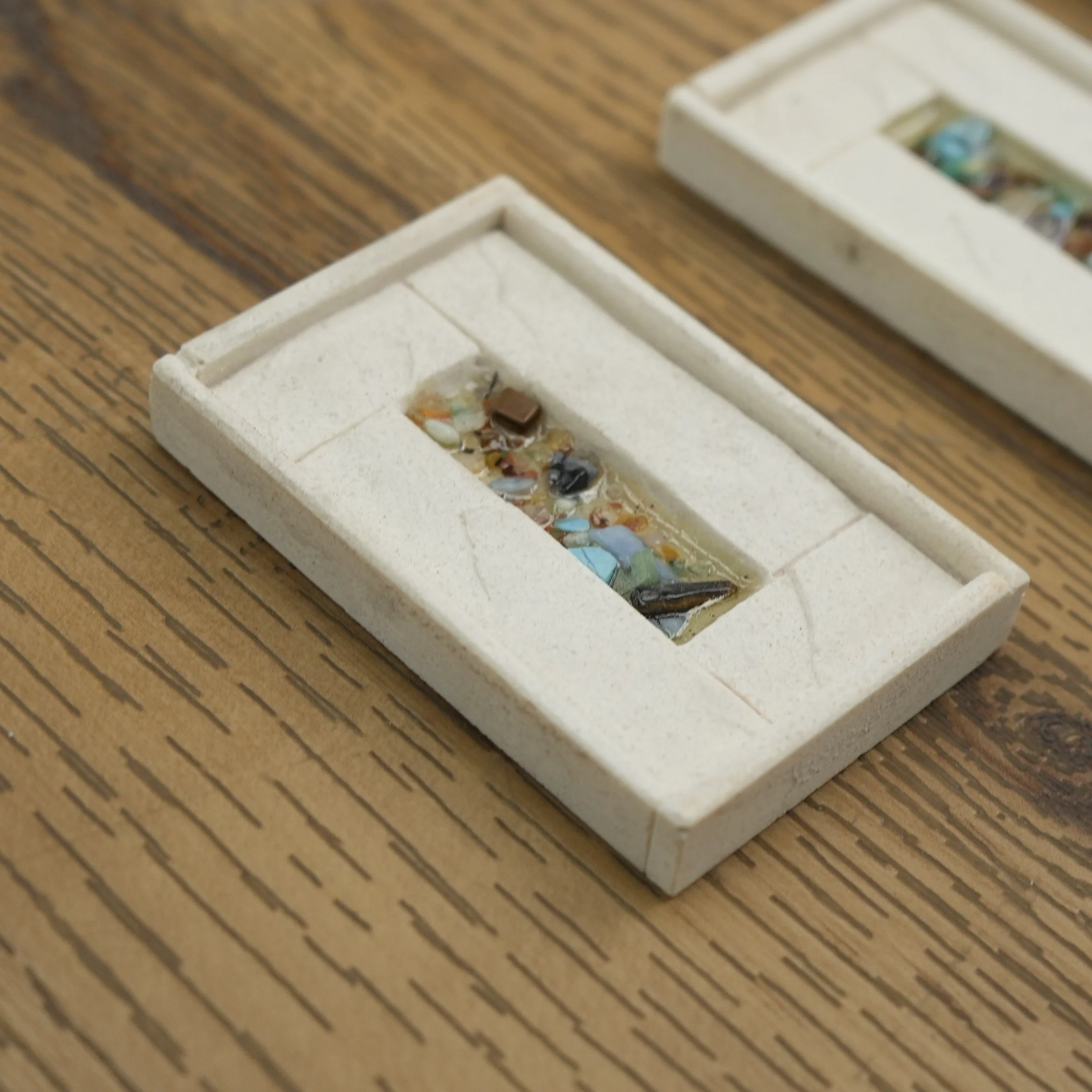 5x7.5-cm Ceramic Decorative Wall Tiles/Insert - Beige (Pack of 3) - Image 2