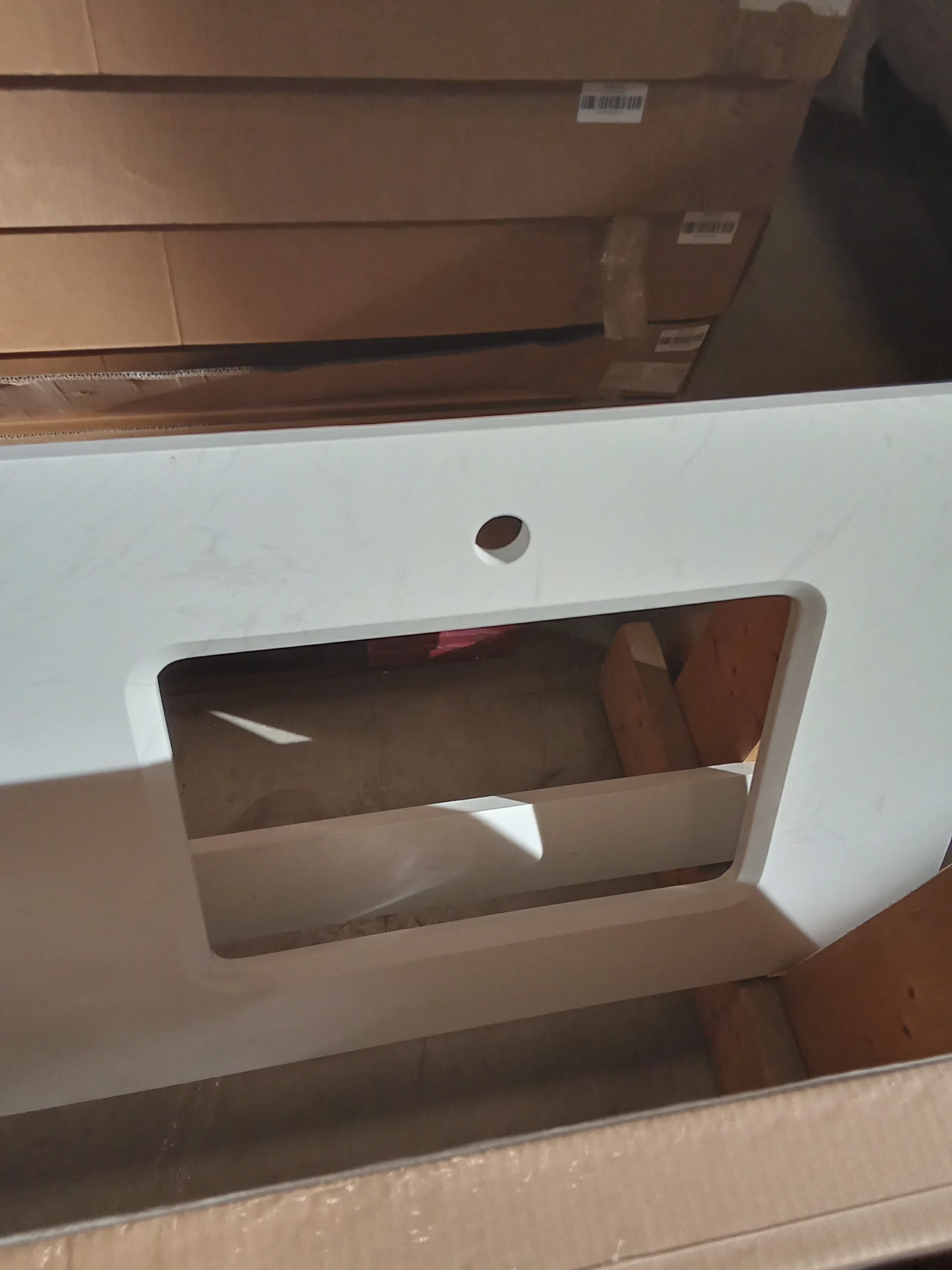 60" x 22" Diamond Quartz Double Sink Countertop and Backsplash - Image 3