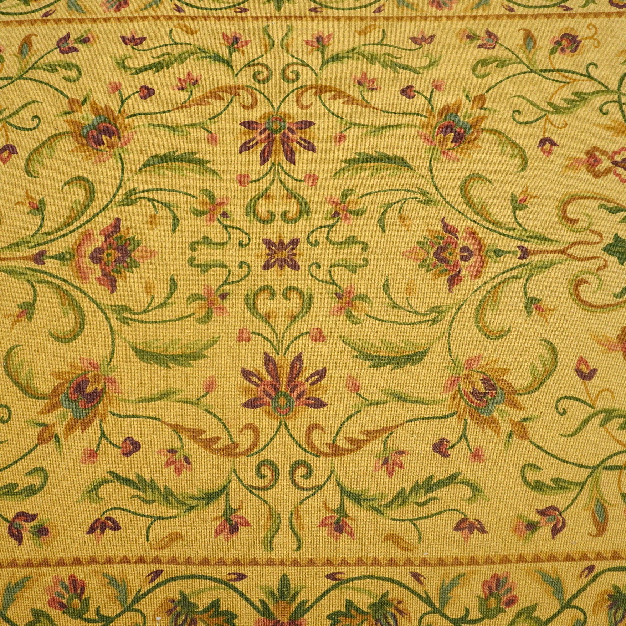 6x9-ft Sisal Area Rug - Floral Yellow & Multicolor - Image 3
