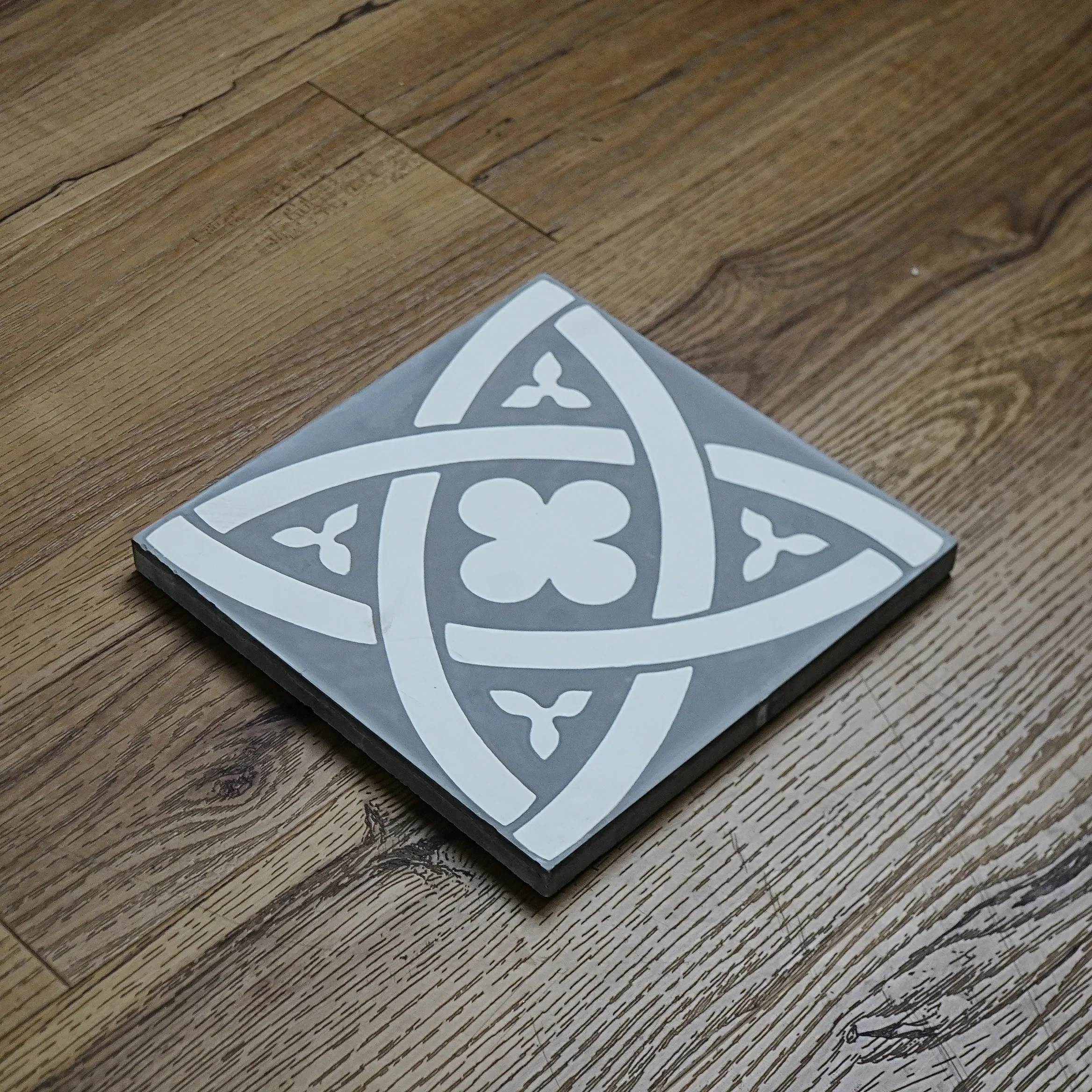 8x8-Inch EOP 10 Cement Tile, Knot Motif – 13 pcs box covers 5.78 sq ft - Image 3