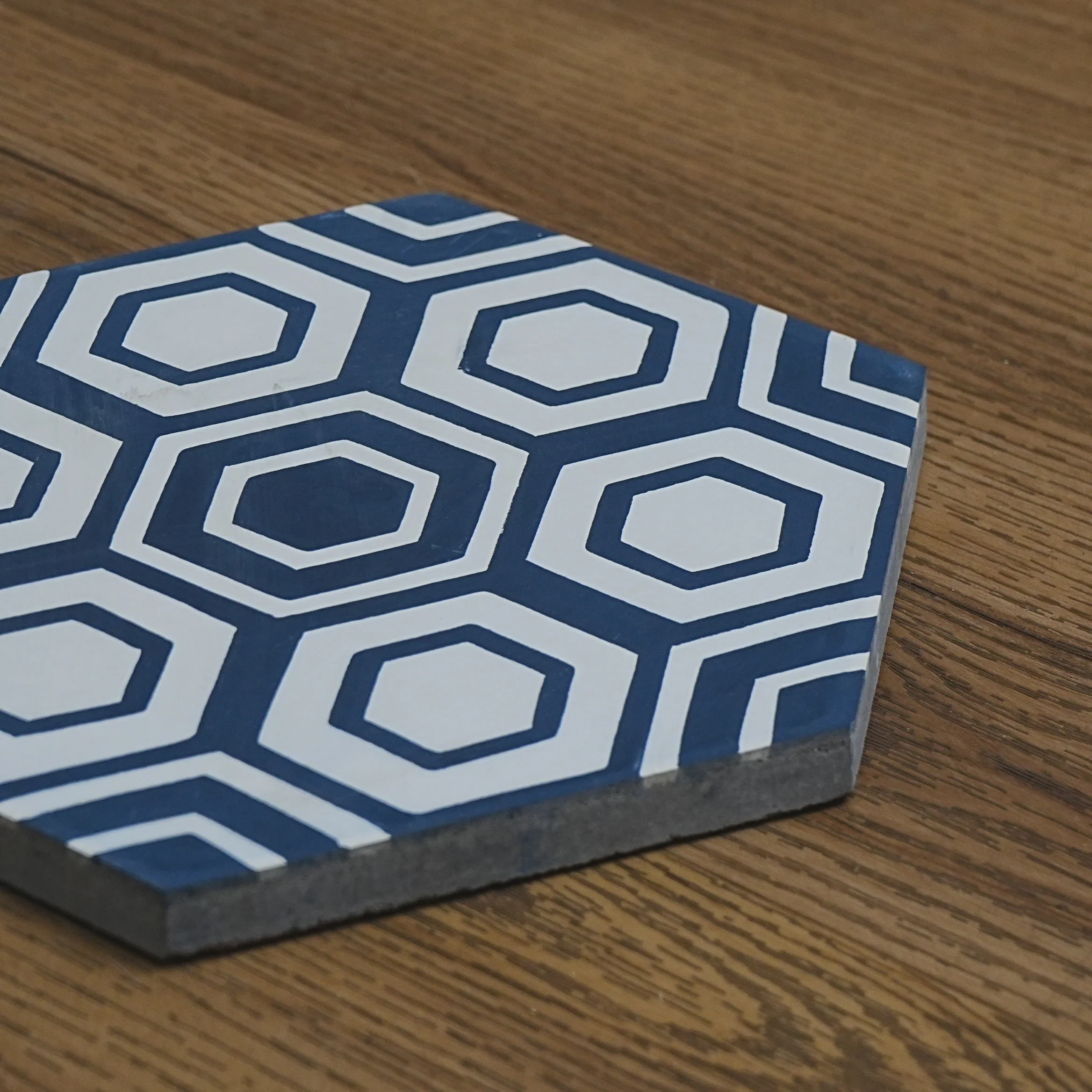 8x8-Inch HEX 11 Cement Tile, Hexagonal Motif – 13 pcs box covers 5.78 sq ft - Image 2