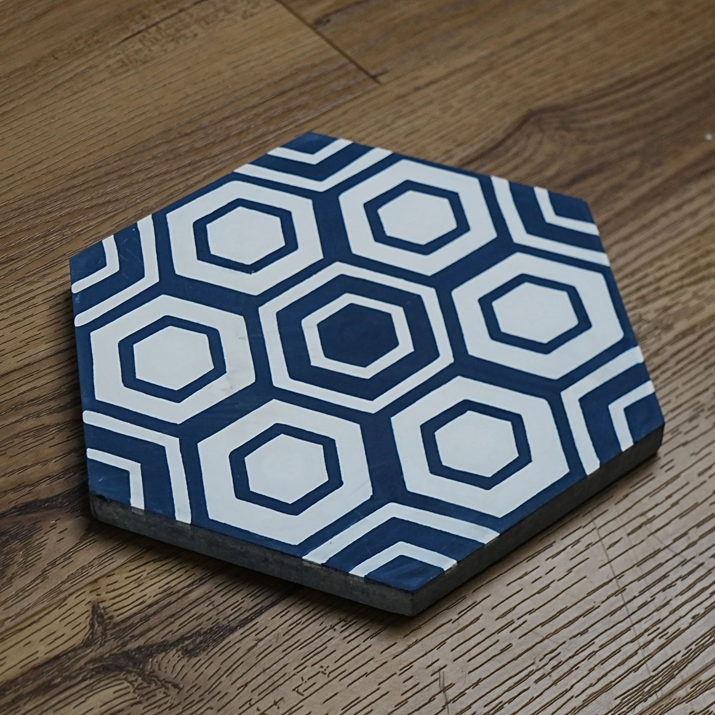 8x8-Inch HEX 11 Cement Tile, Hexagonal Motif – 13 pcs box covers 5.78 sq ft - Image 3