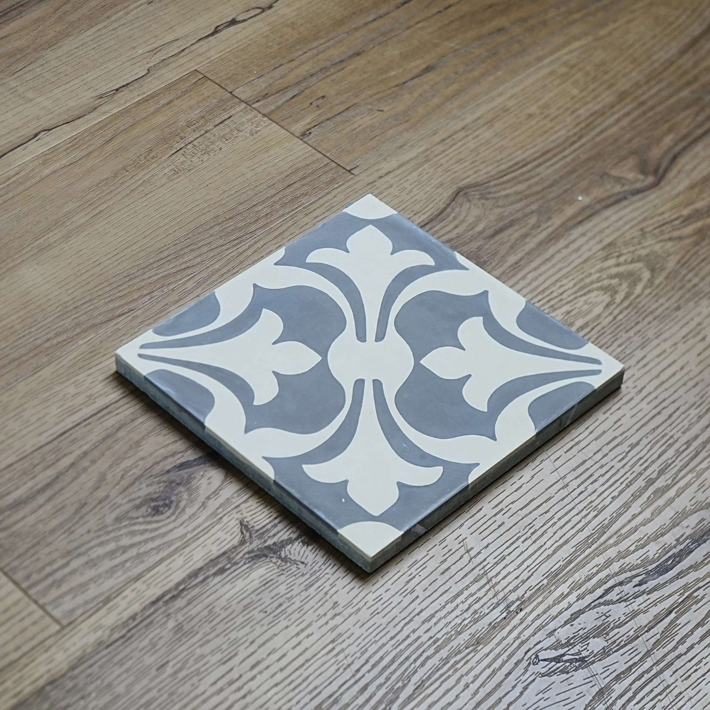 8x8-Inch A201 Cement Tile, Warm Floral Motif – 13 pcs box covers 5.78 sq ft - Image 3