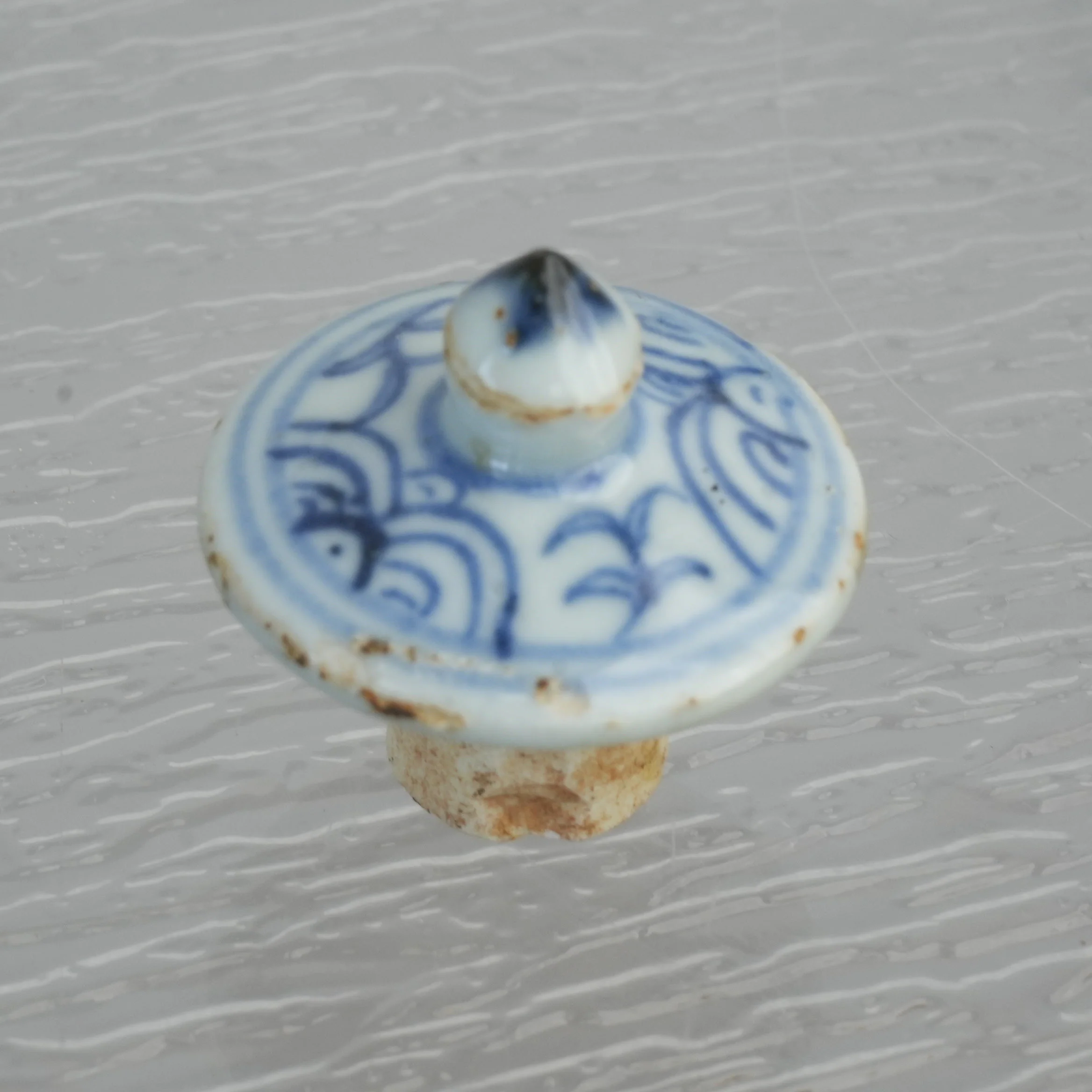 Antique Chinese Blue and White Porcelain Liquor Warmer - Image 5