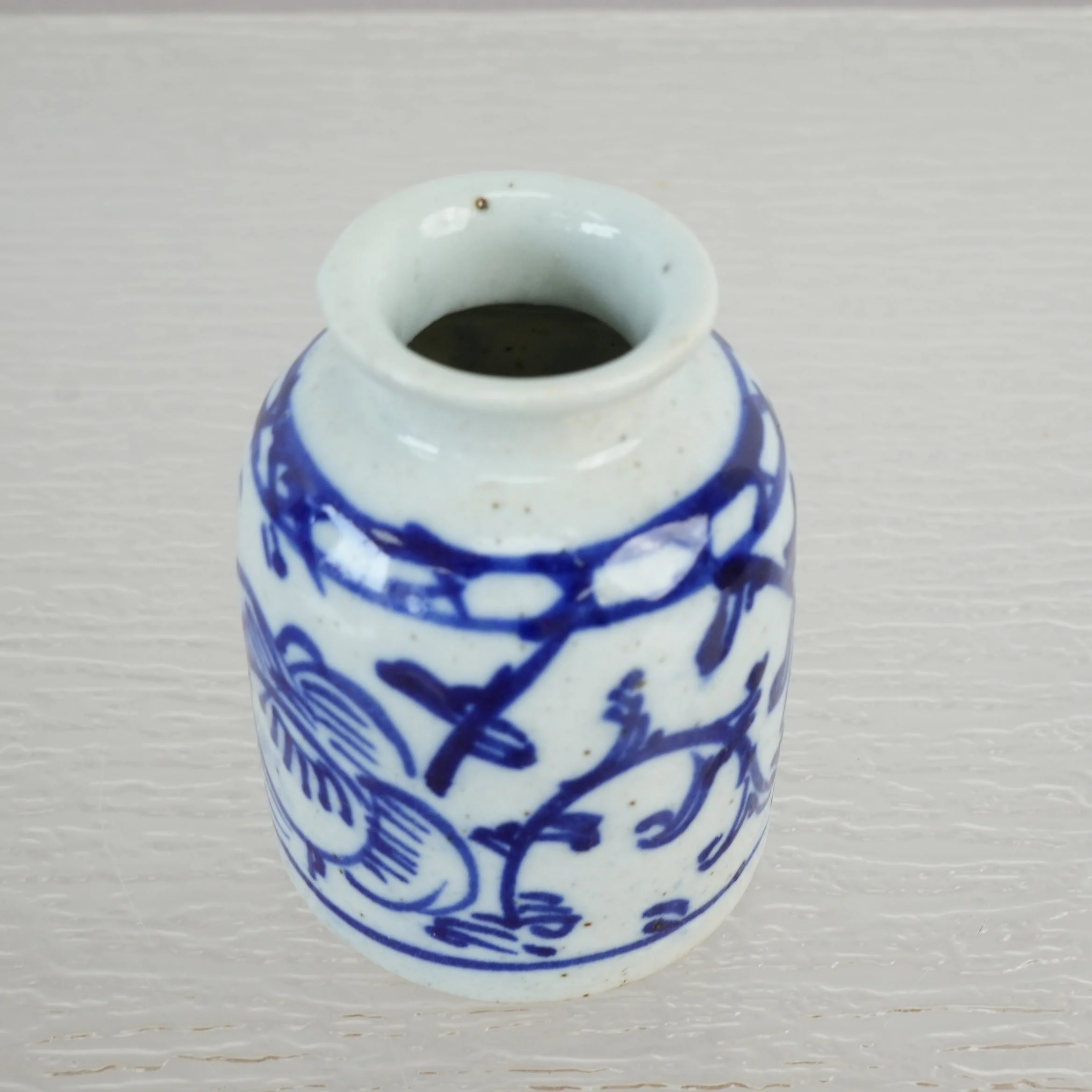 Antique Chinese Blue and White Porcelain Ink Container - Image 2