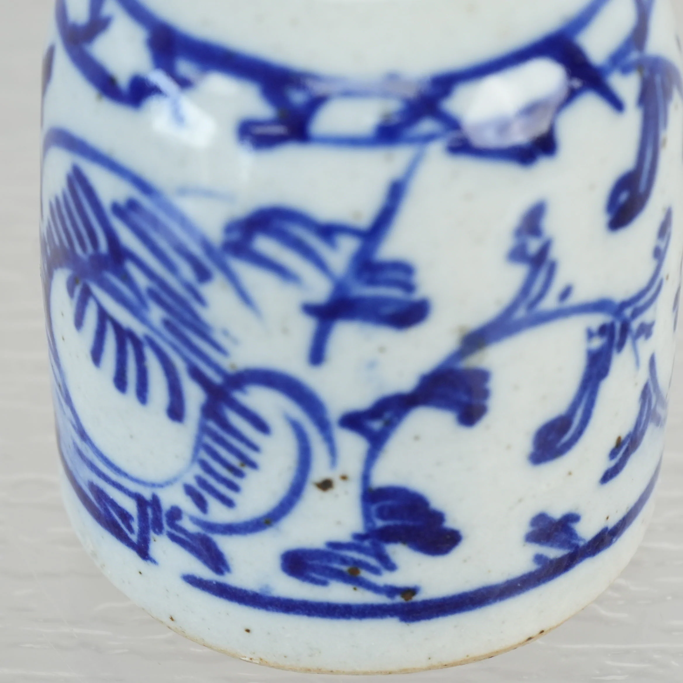 Antique Chinese Blue and White Porcelain Ink Container - Image 4