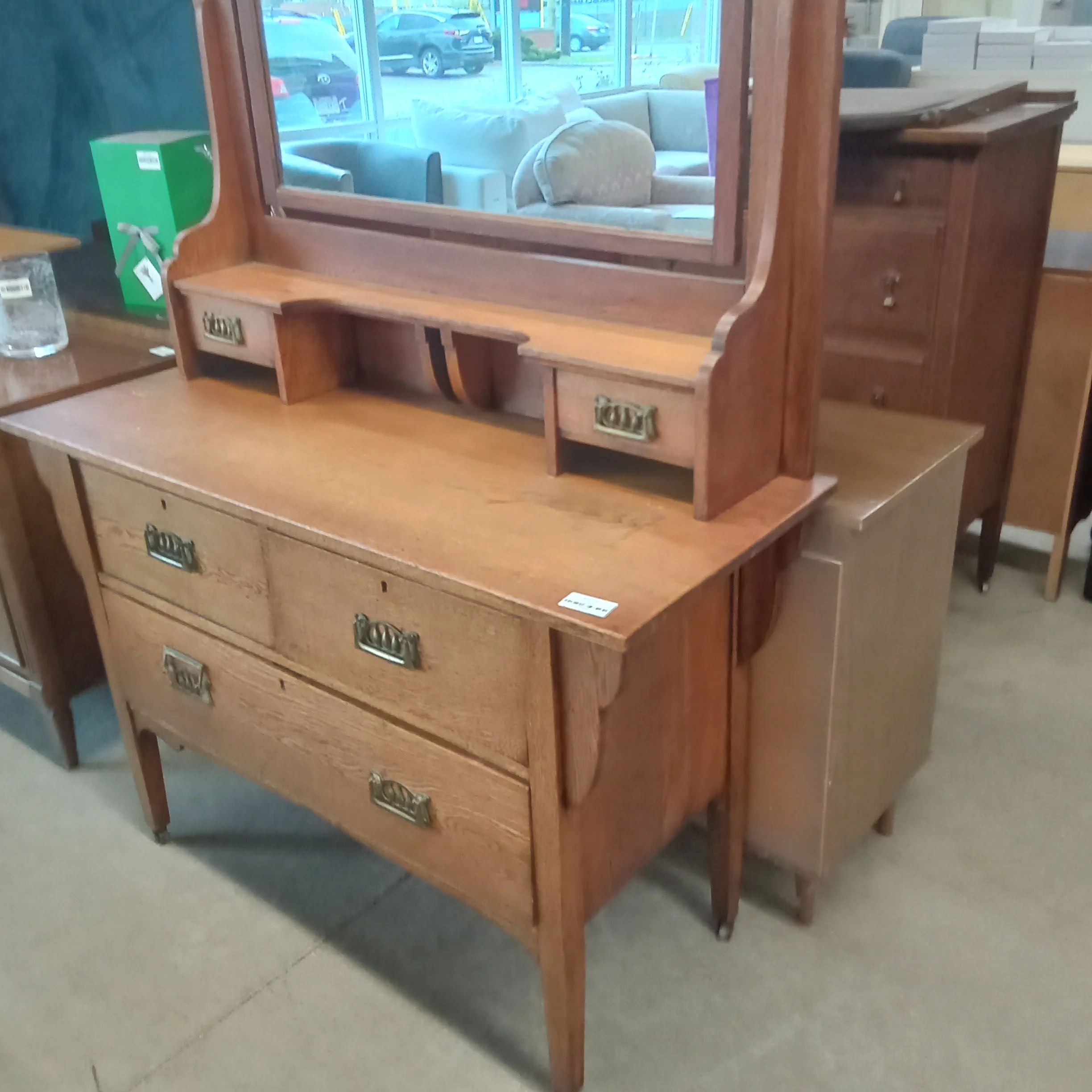 Antique Dresser W/Mirror/Vanity Dresser #PS18 - Image 3