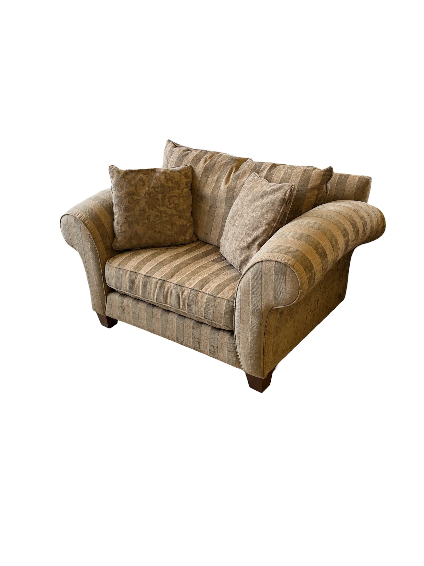 Armchair with Rolled Arms & Patterned Upholstery - Image 2