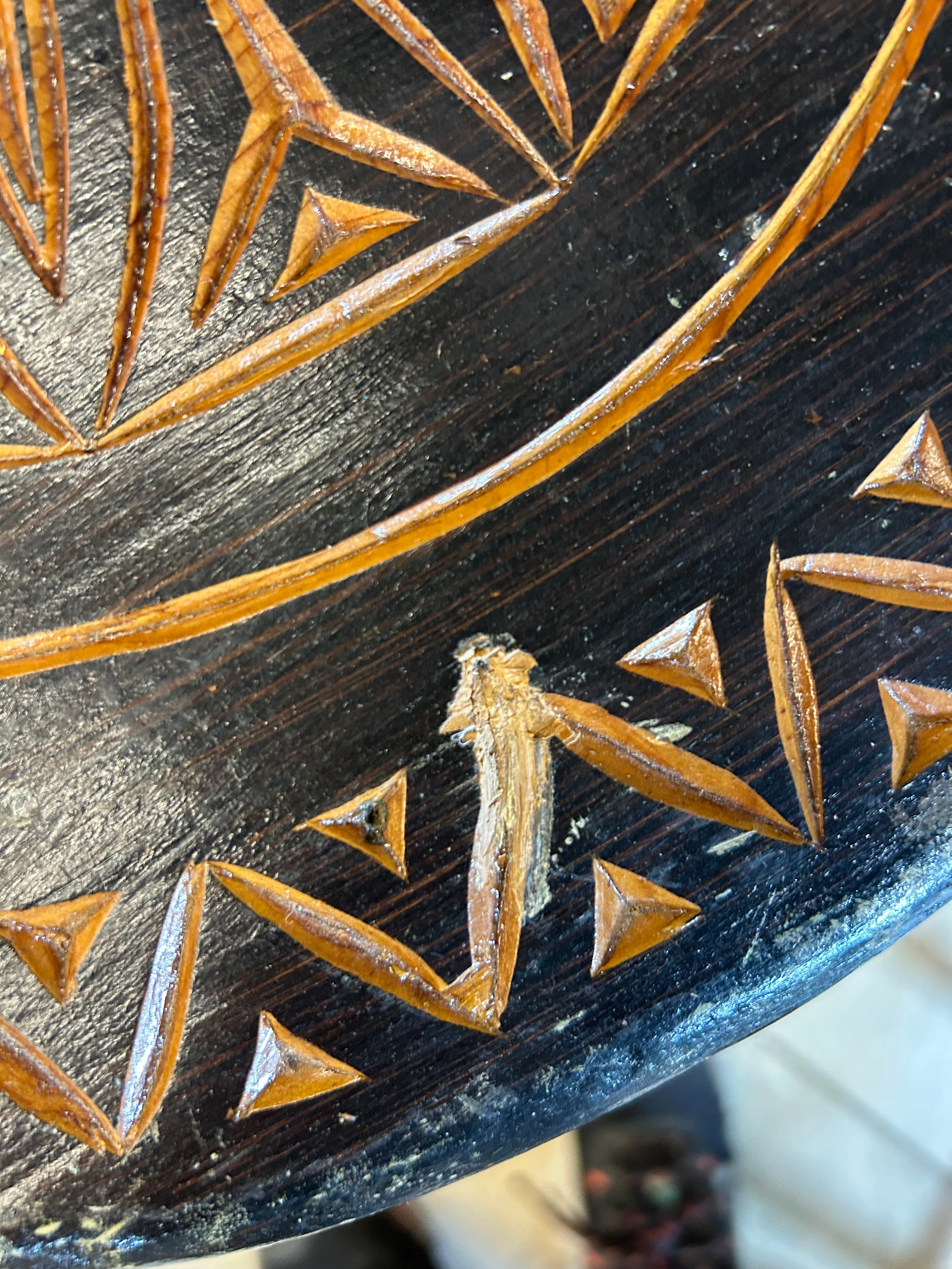 Aztec Wood Sidetable - Image 6