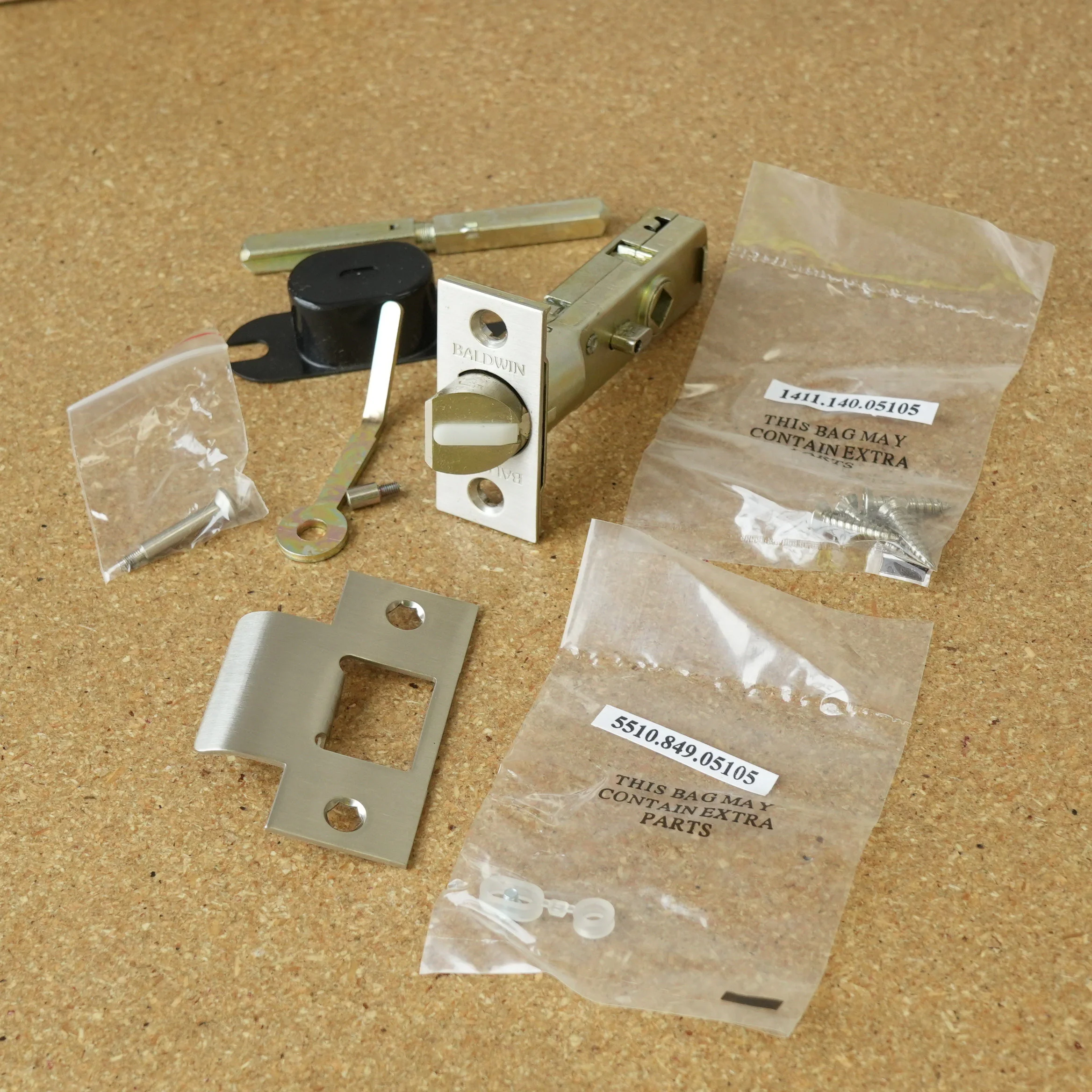 Baldwin Knob Privacy Latch & Strike Satin Nickel - Image 3
