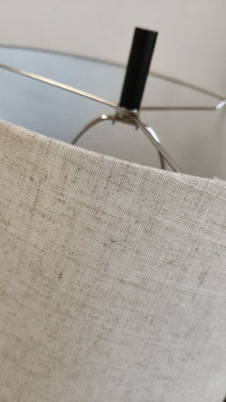 Black Marble Drum Table Lamp - Image 3