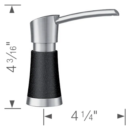 Blanco ARTONA Soap Dispenser - PVD Steel/Anthracite - Image 3