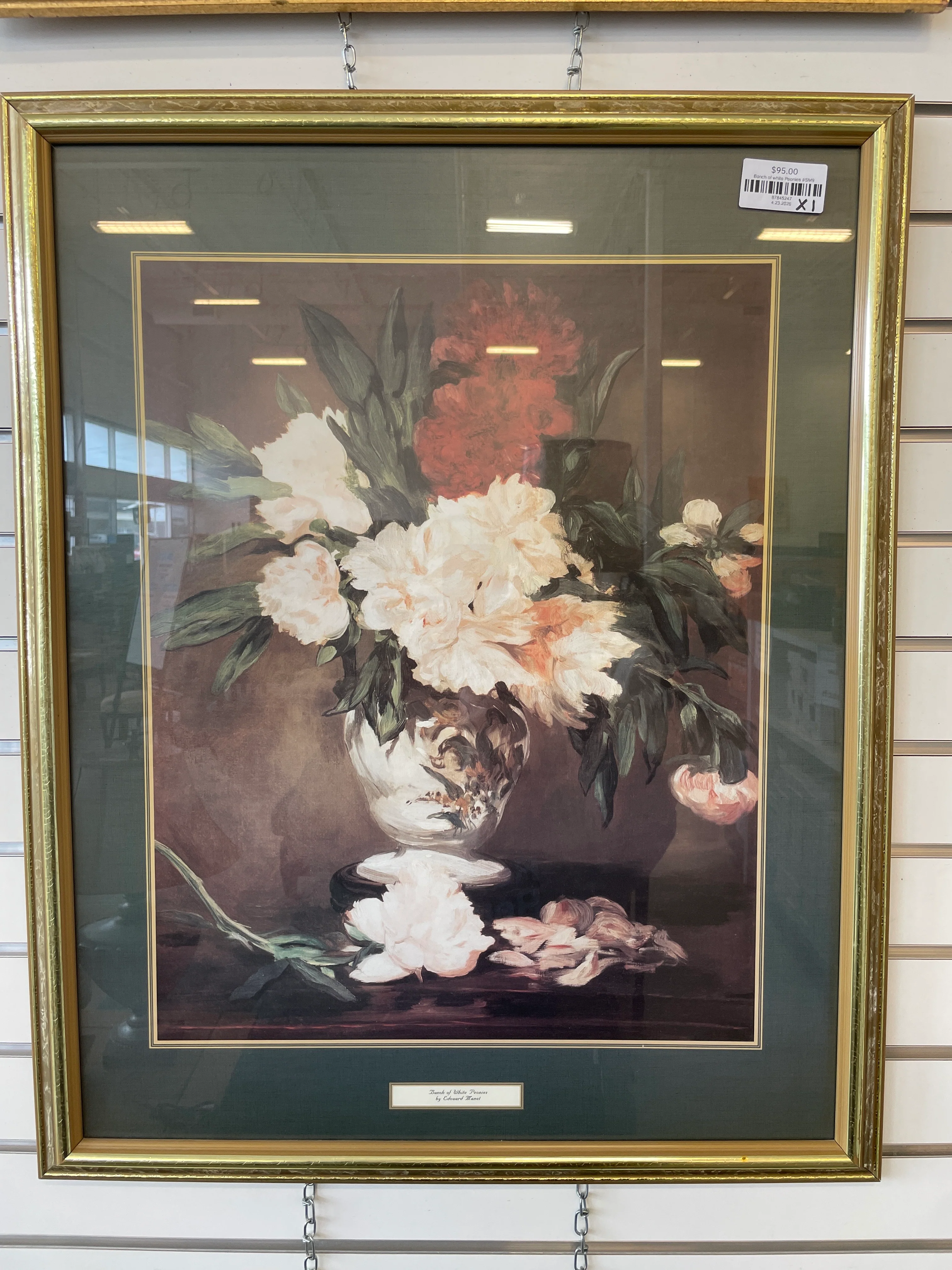 Artwork - Bunch of White Peonies by Edouard Manet (print)