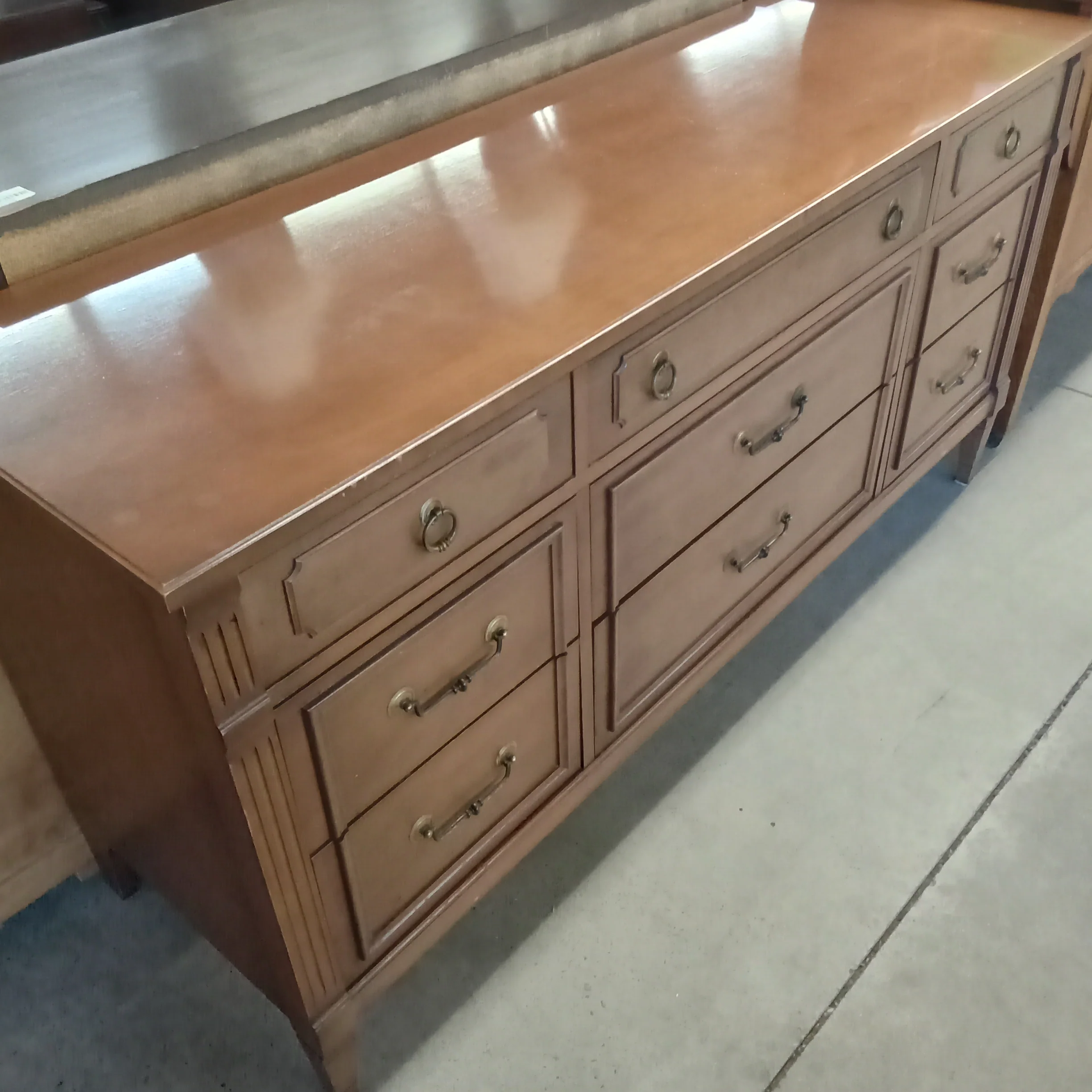 60.5"W Brown Dresser with 9-Drawers #PS19 - Image 3