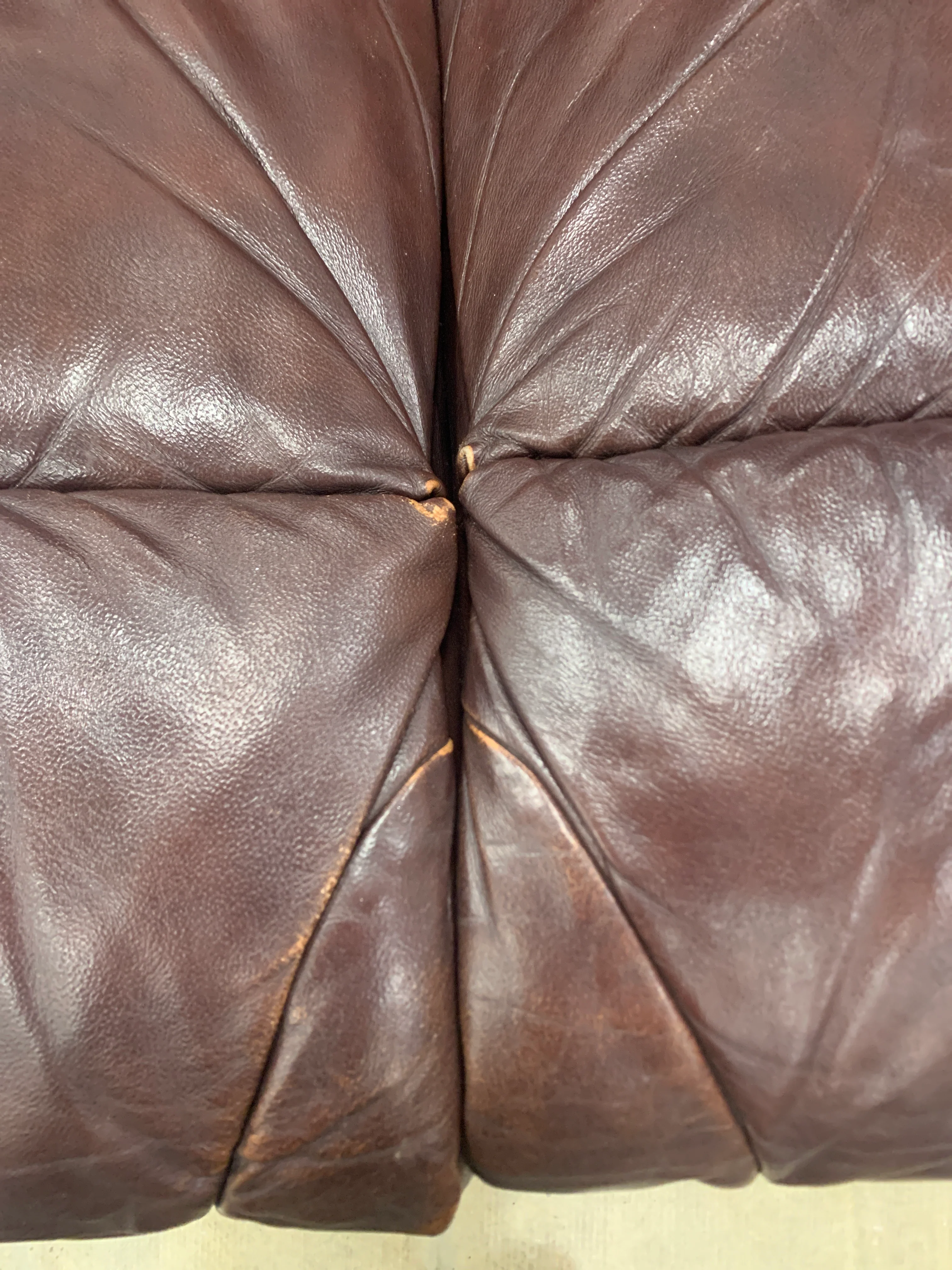 Brown Leather 2 Seat Recliner - Image 2