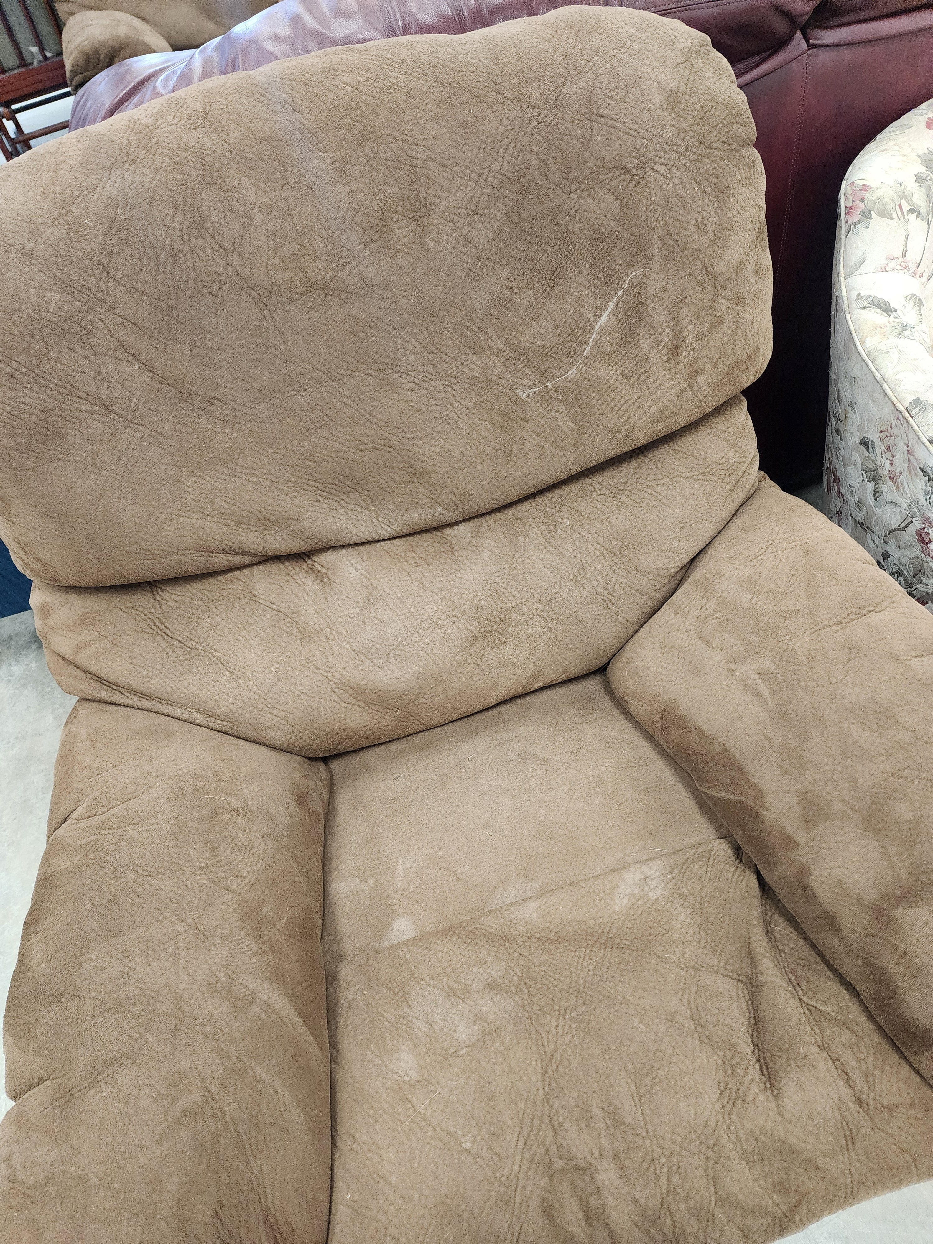 Brown Upholstered Reclining Armchair - Image 2