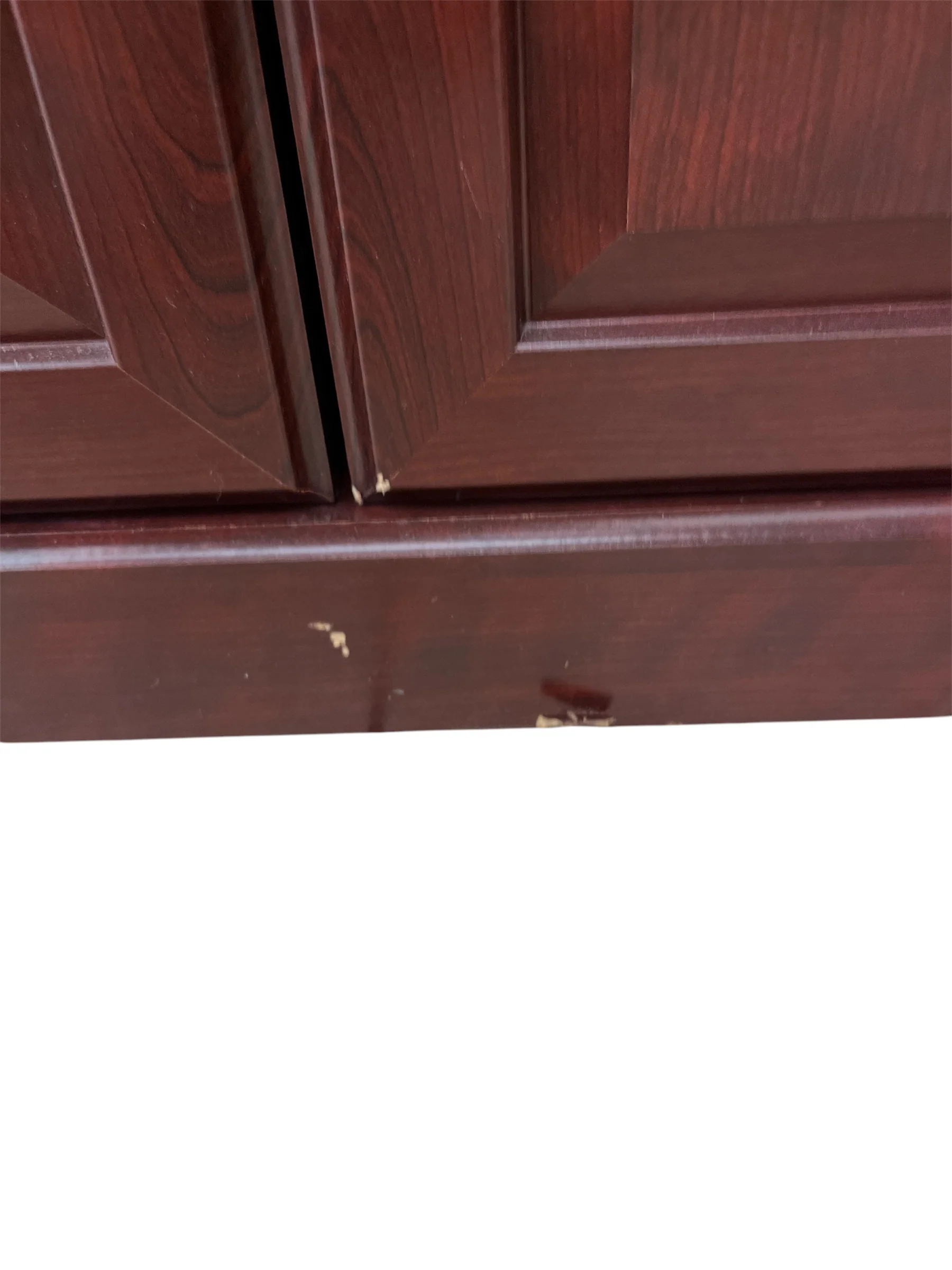 Cherry Wood Tone Bookcase Cabinet - Image 4