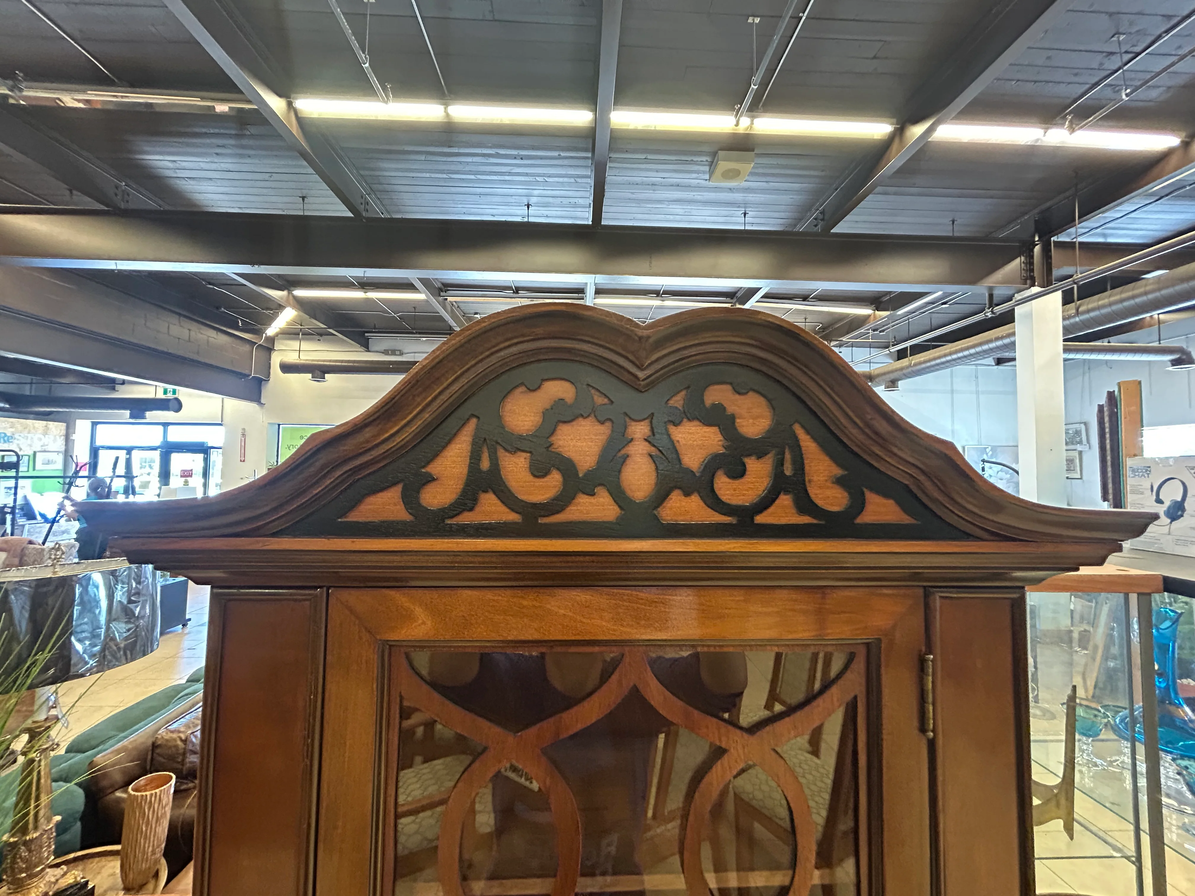 Chippendale Glass Secretary Desk - Image 4