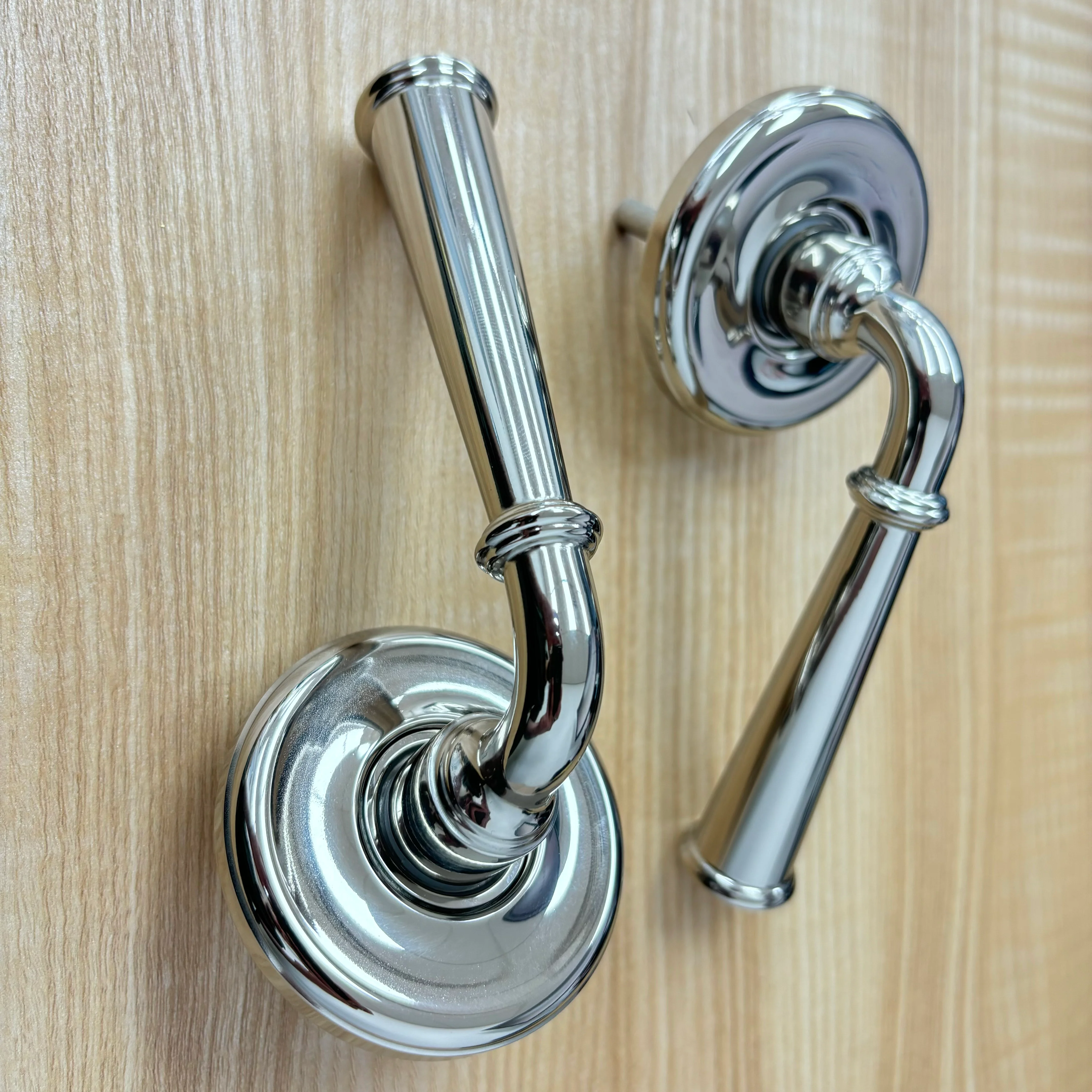 Chrome Door Lever & Rose Set, 1041-2NEBETRUS14 - Image 8