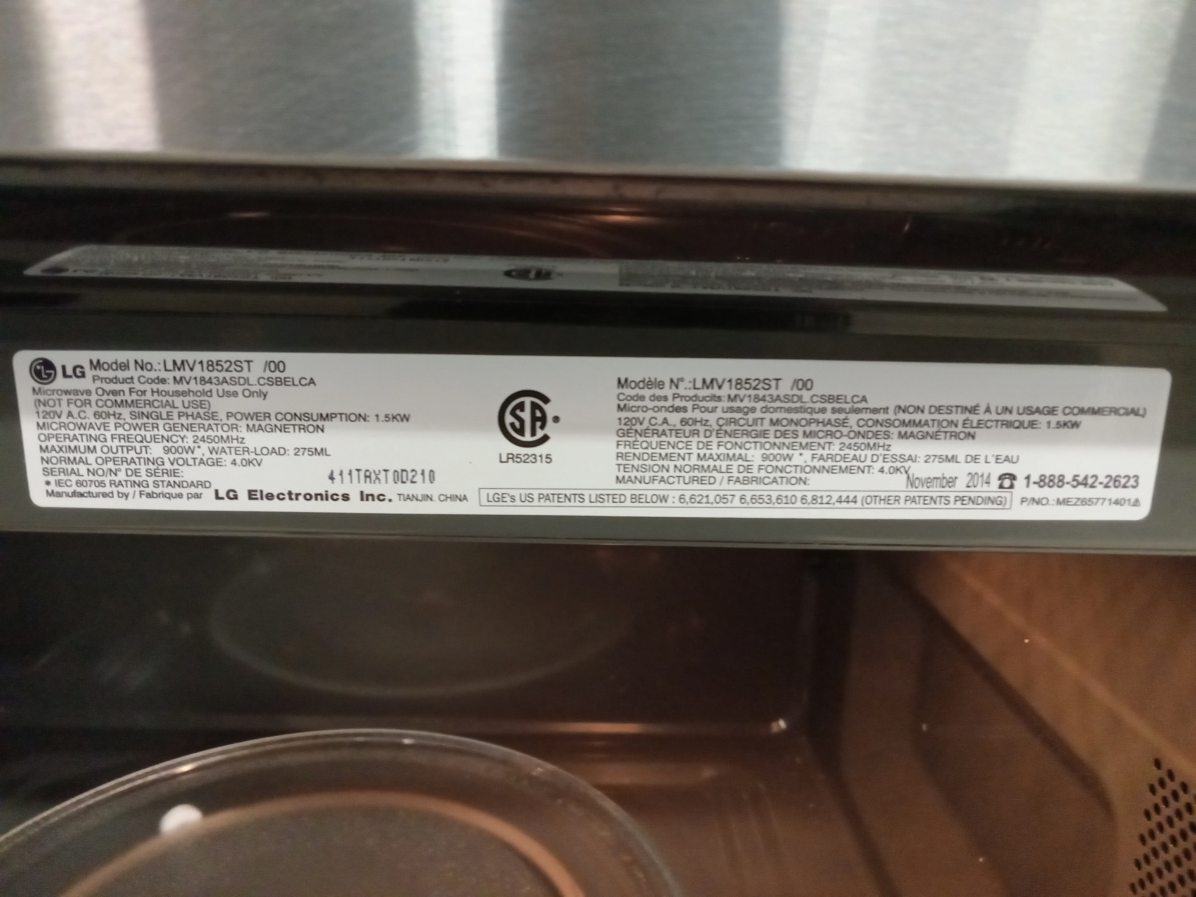 30"W LG Over the Range Microwave Oven - Image 5