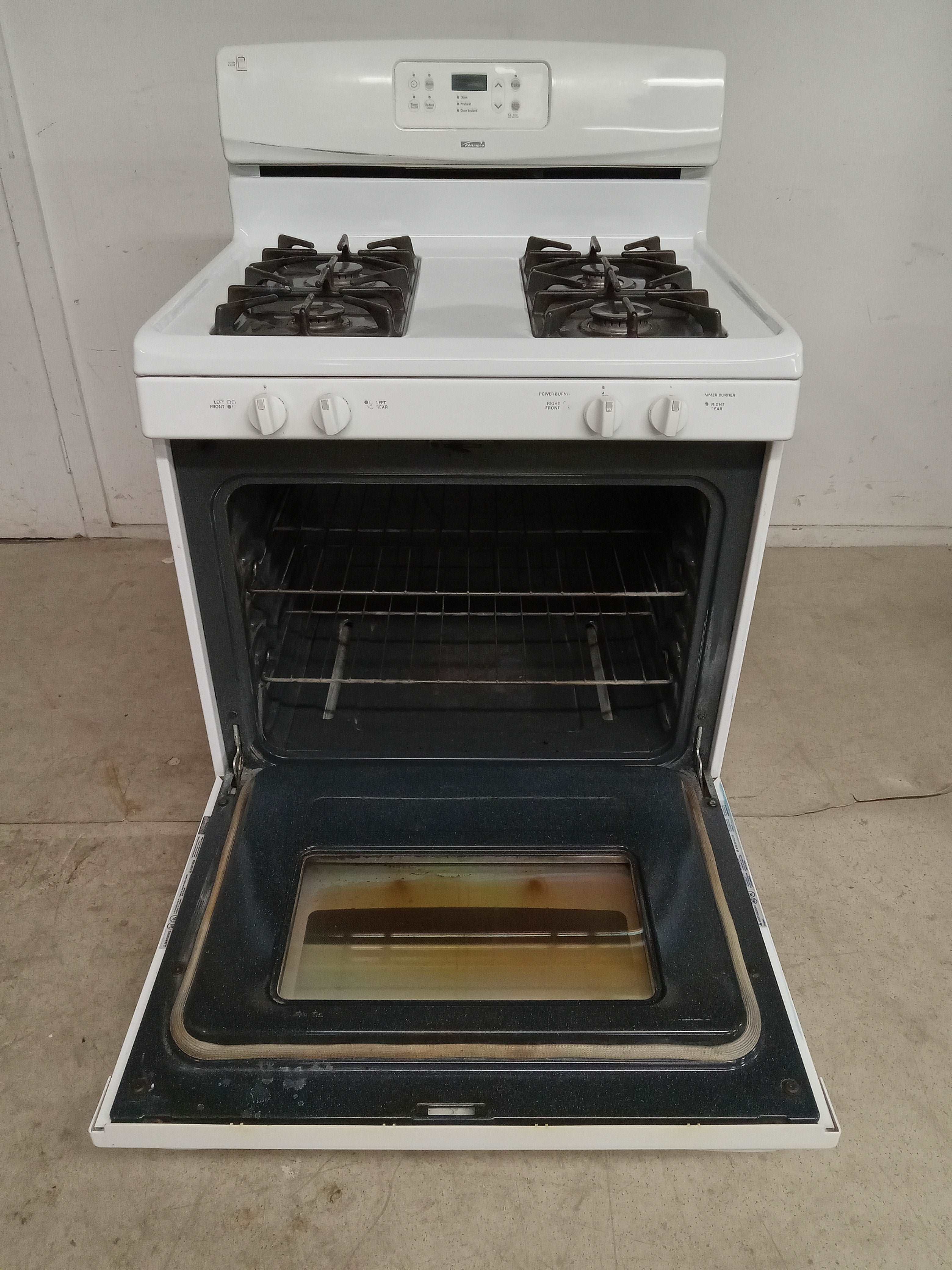 30"W White Kenmore Gas Range - Image 2