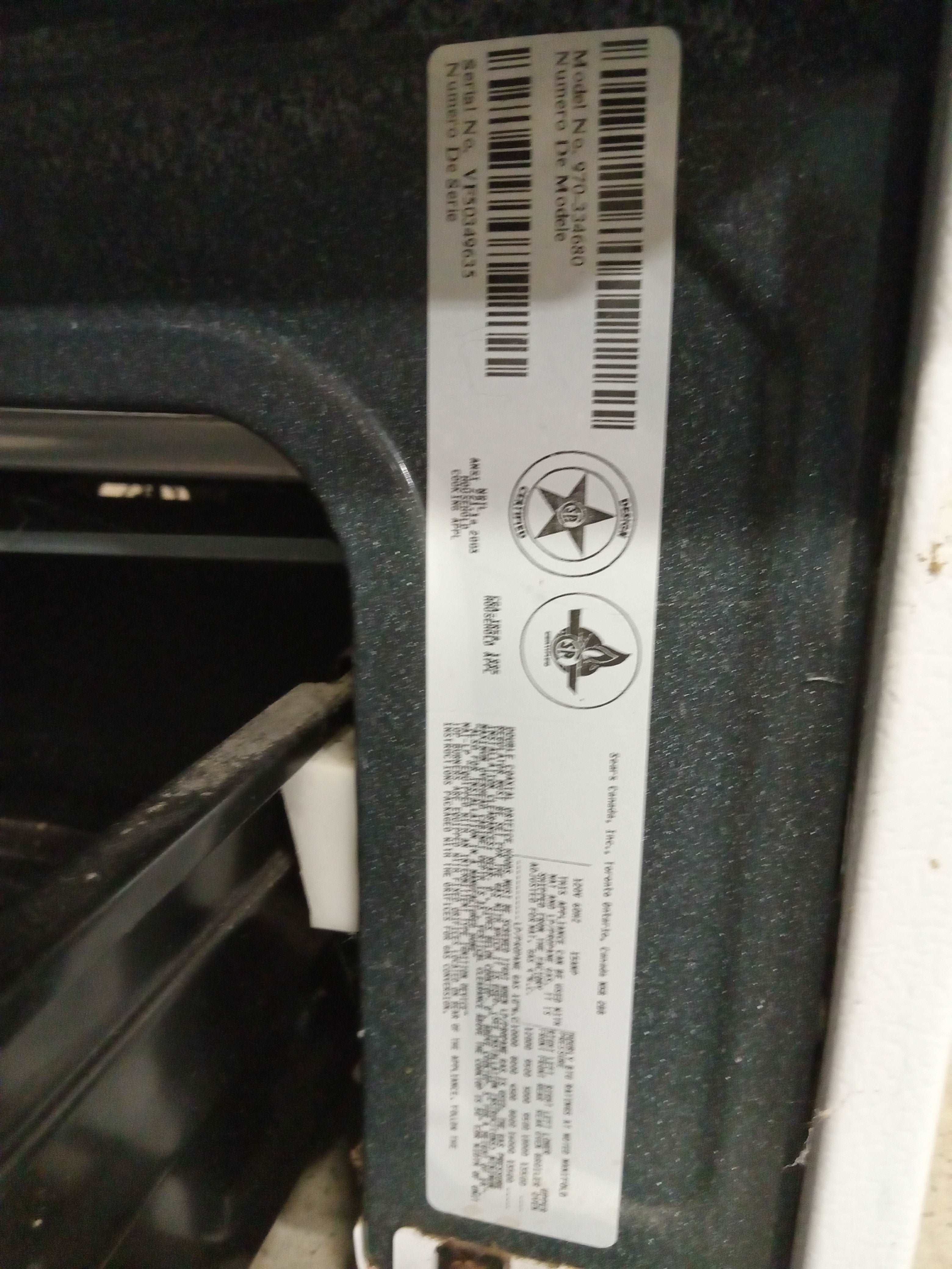 30"W White Kenmore Gas Range - Image 7