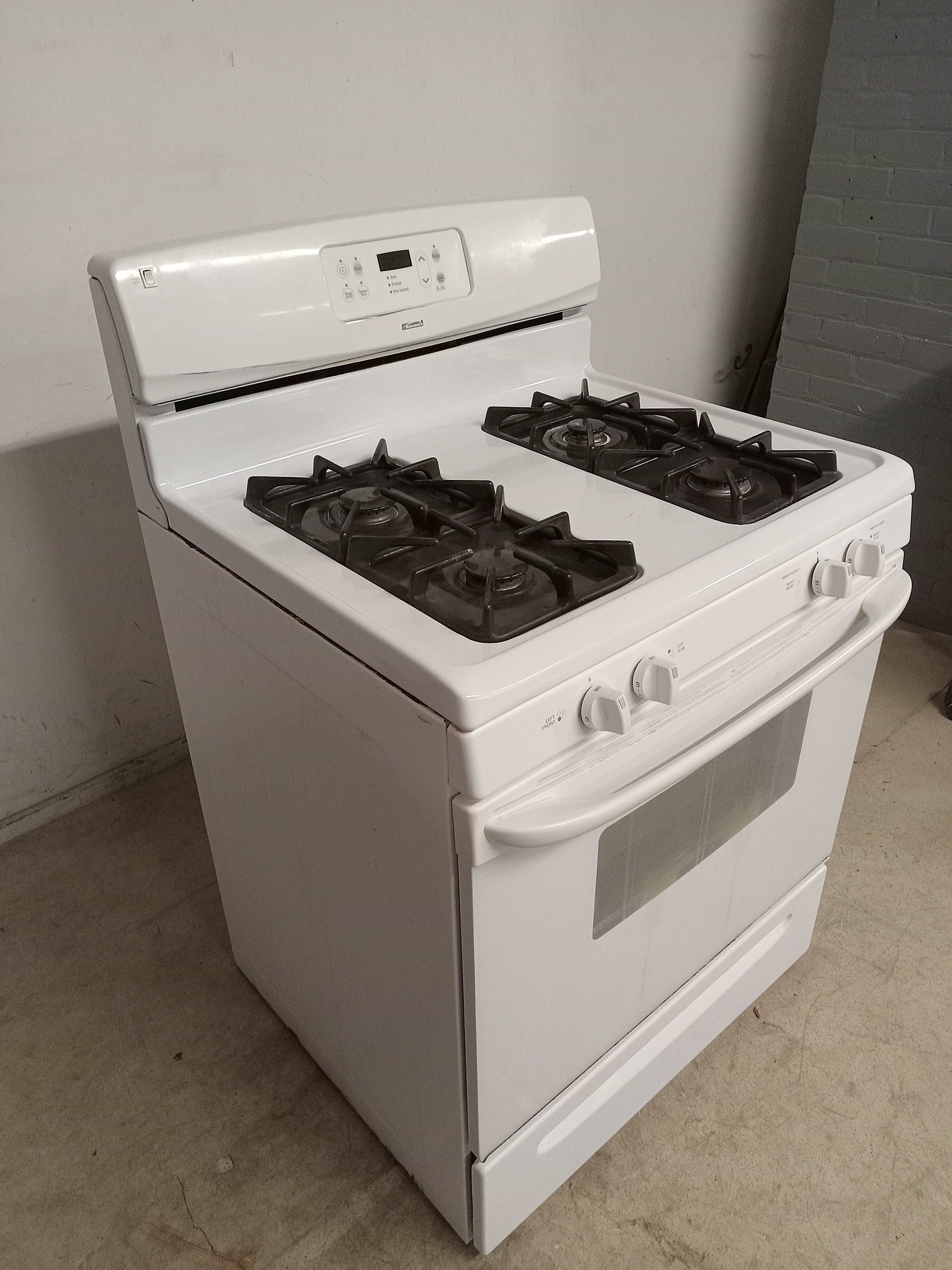 30"W White Kenmore Gas Range - Image 8