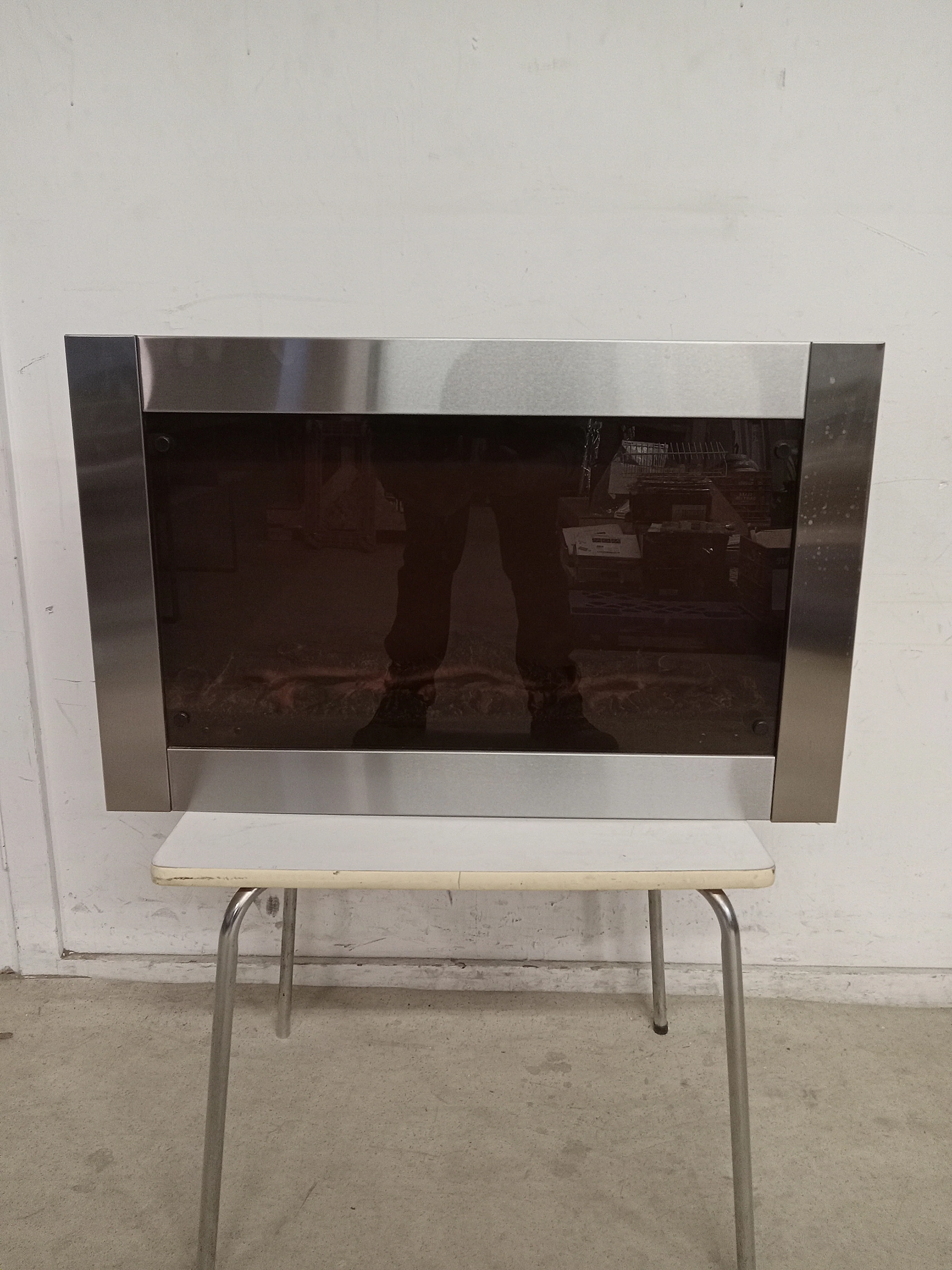 31"W Stainless Steel Electric Fireplace