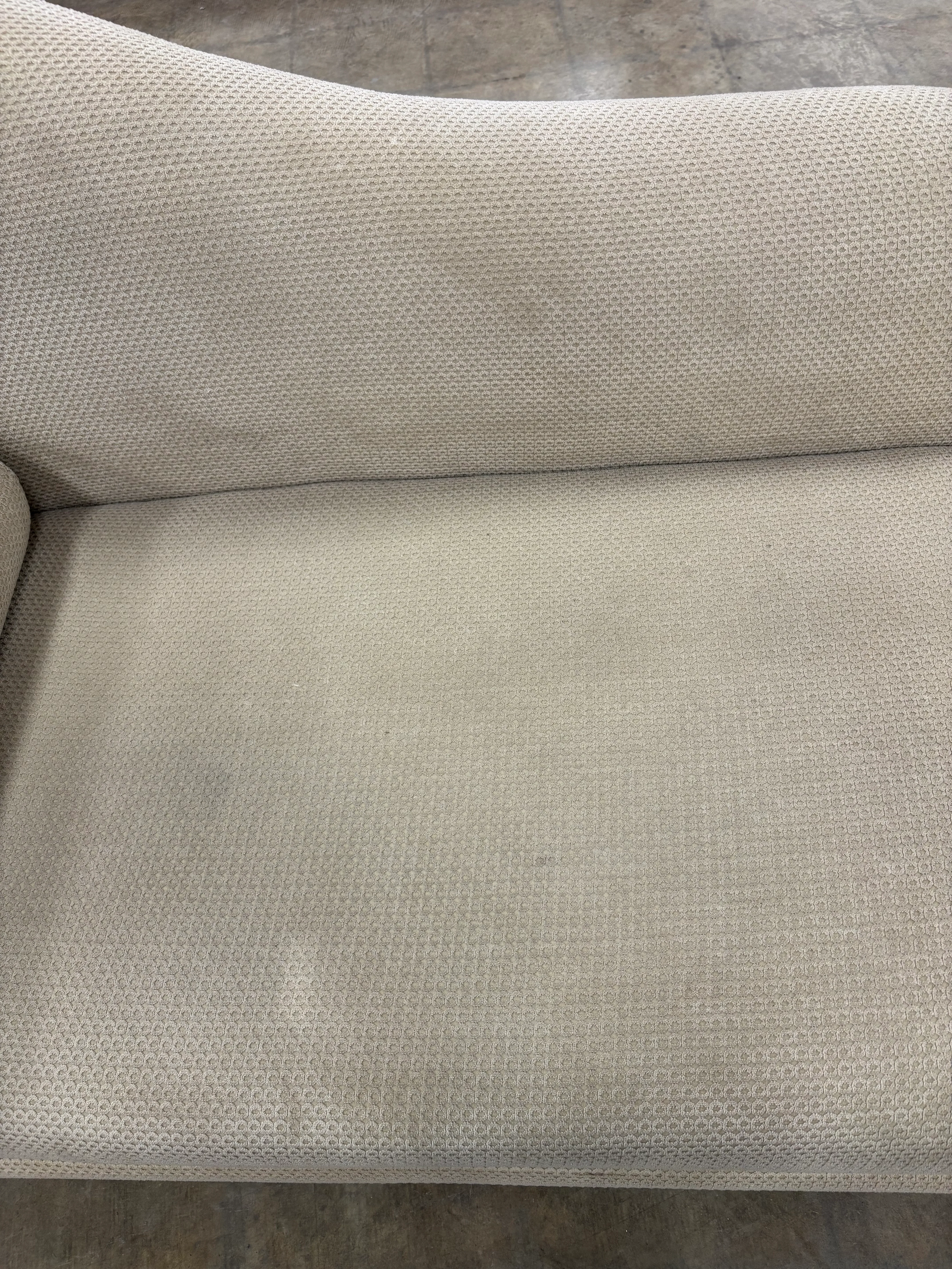 Cream Chaise Lounge Sofa with Cylindrical Bolster Pillow - Image 6