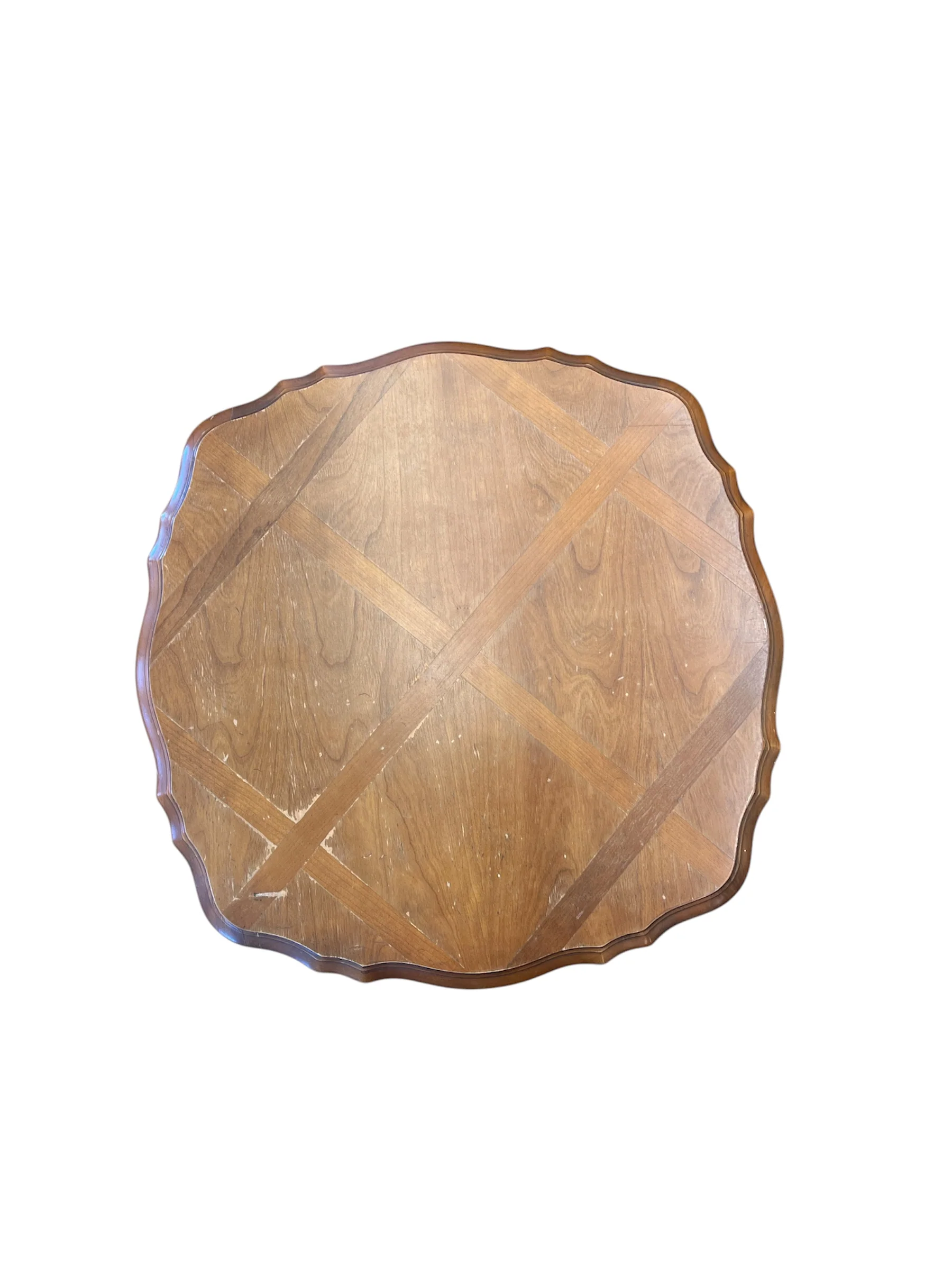 Curved Front Accent Table with Mesh Cabinet Doors - Image 4