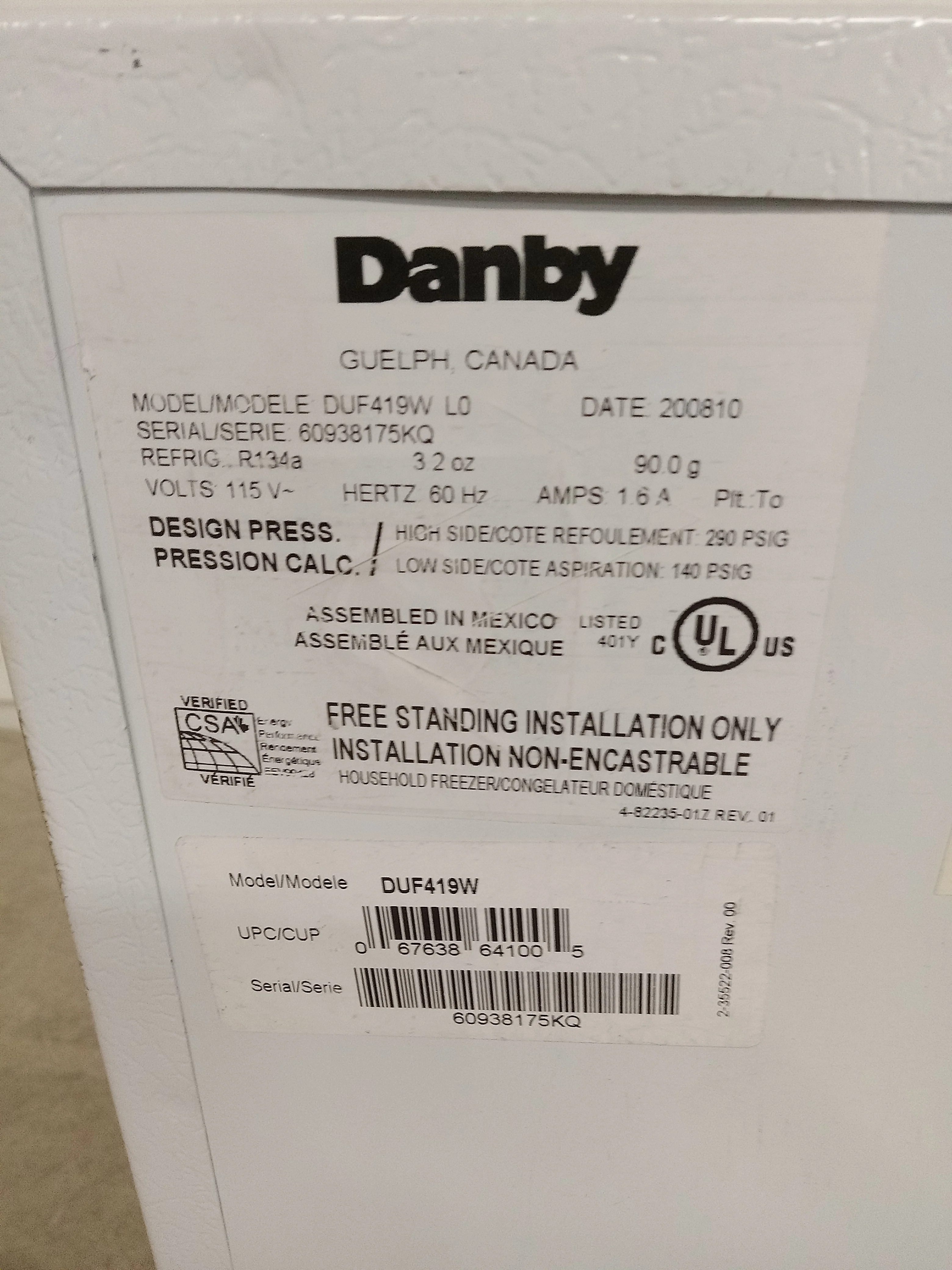 Danby 33" Small Upright Freezer - Image 5