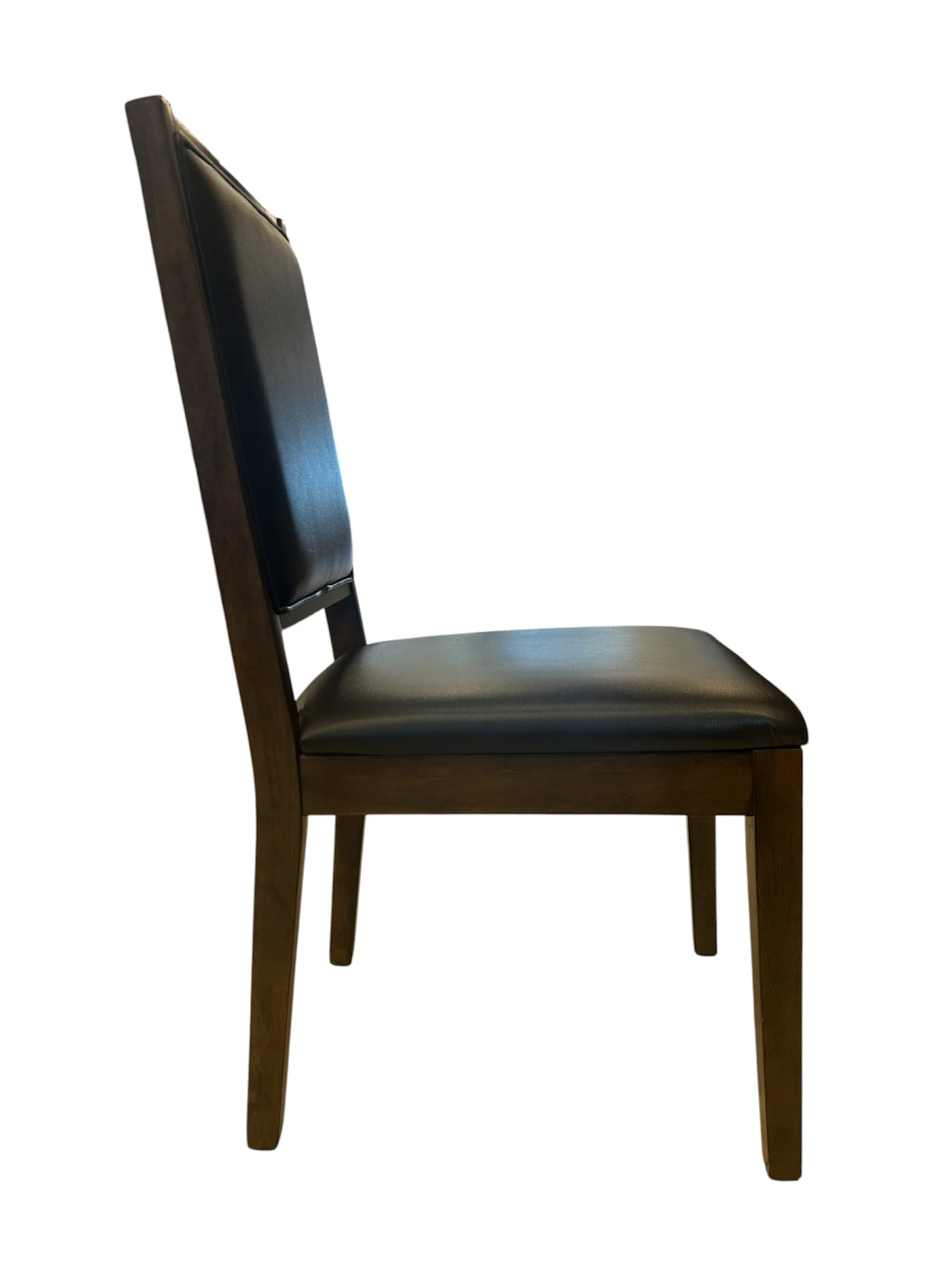 Dark Brown Leather Dining Chairs - A set of 6 - Image 3