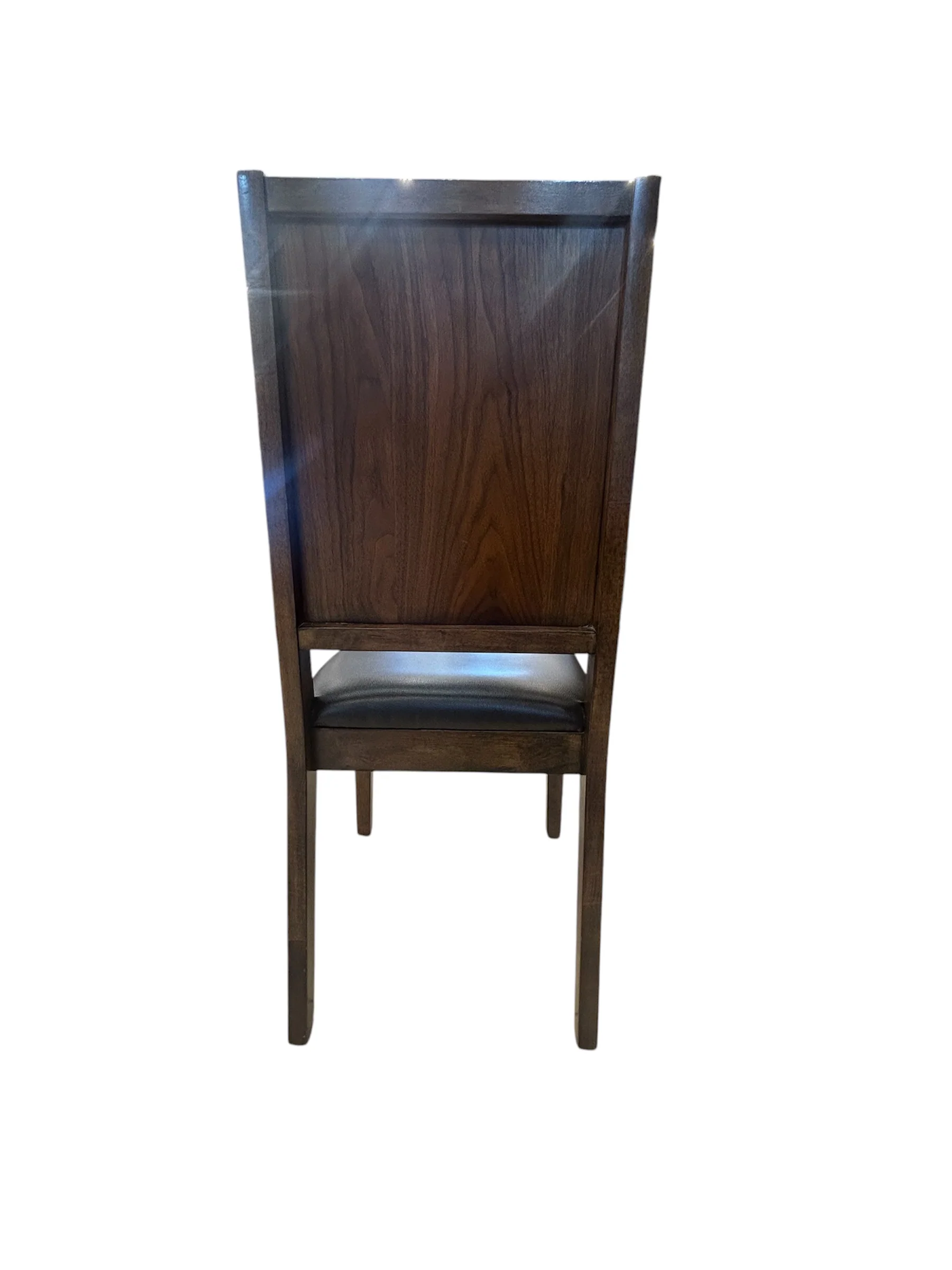 Dark Brown Leather Dining Chairs - A set of 6 - Image 4