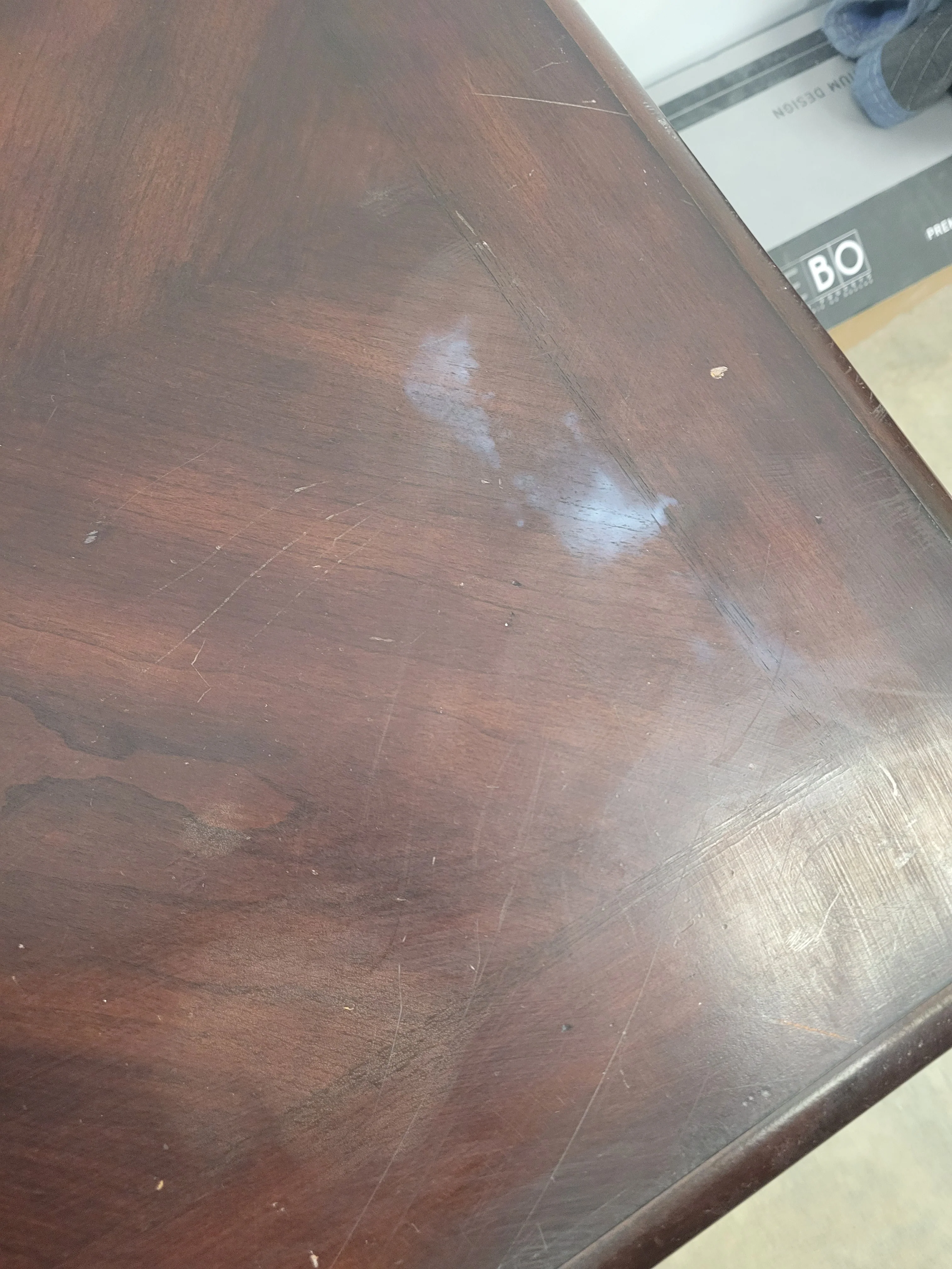 Dark-Stained Wooden End Table - Image 4