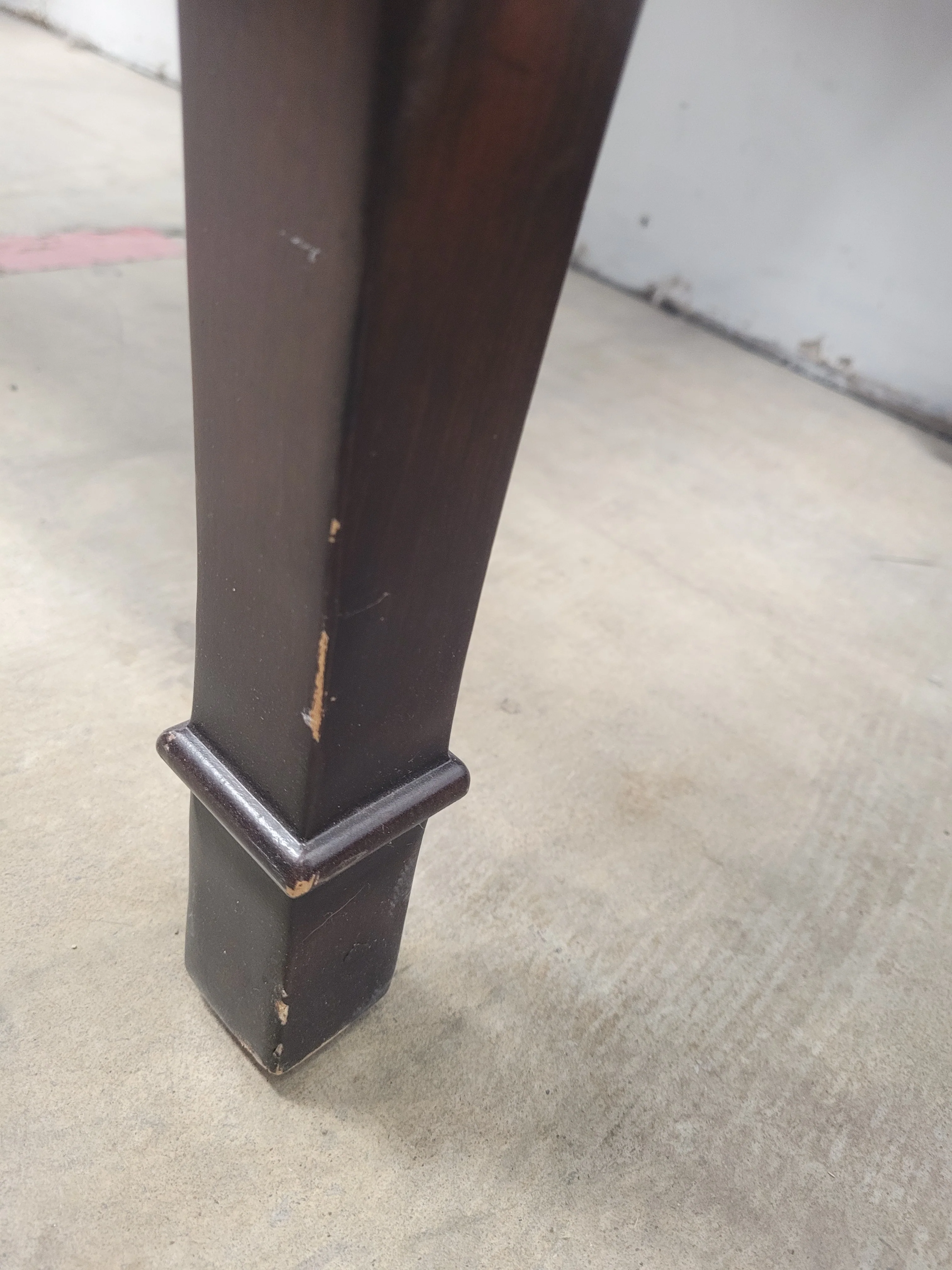 Dark-Stained Wooden End Table - Image 5